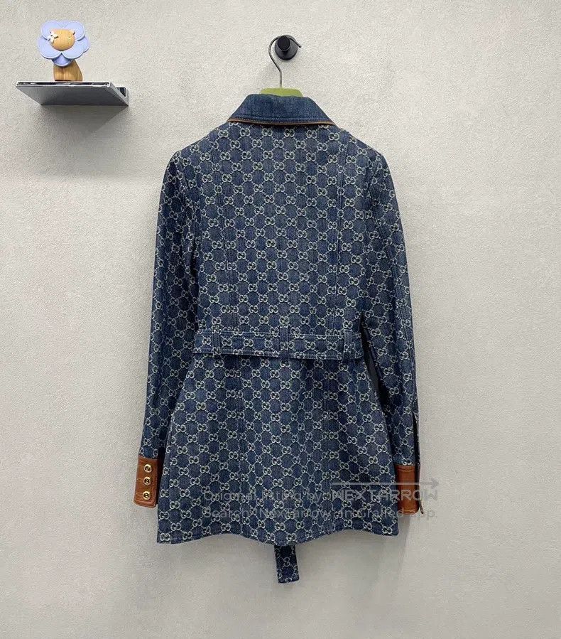 Gucci Gucci Full-print logo blue denim jacket Size XS / US 0-2 / IT 36-38 - 2 Thumbnail