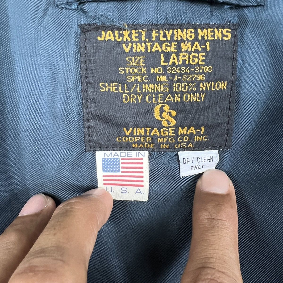 Cooper 🔥 Vintage Ma-1 Us Air Force Cooper Mfg Bomber Jacket Size US L / EU 52-54 / 3 - 11 Thumbnail