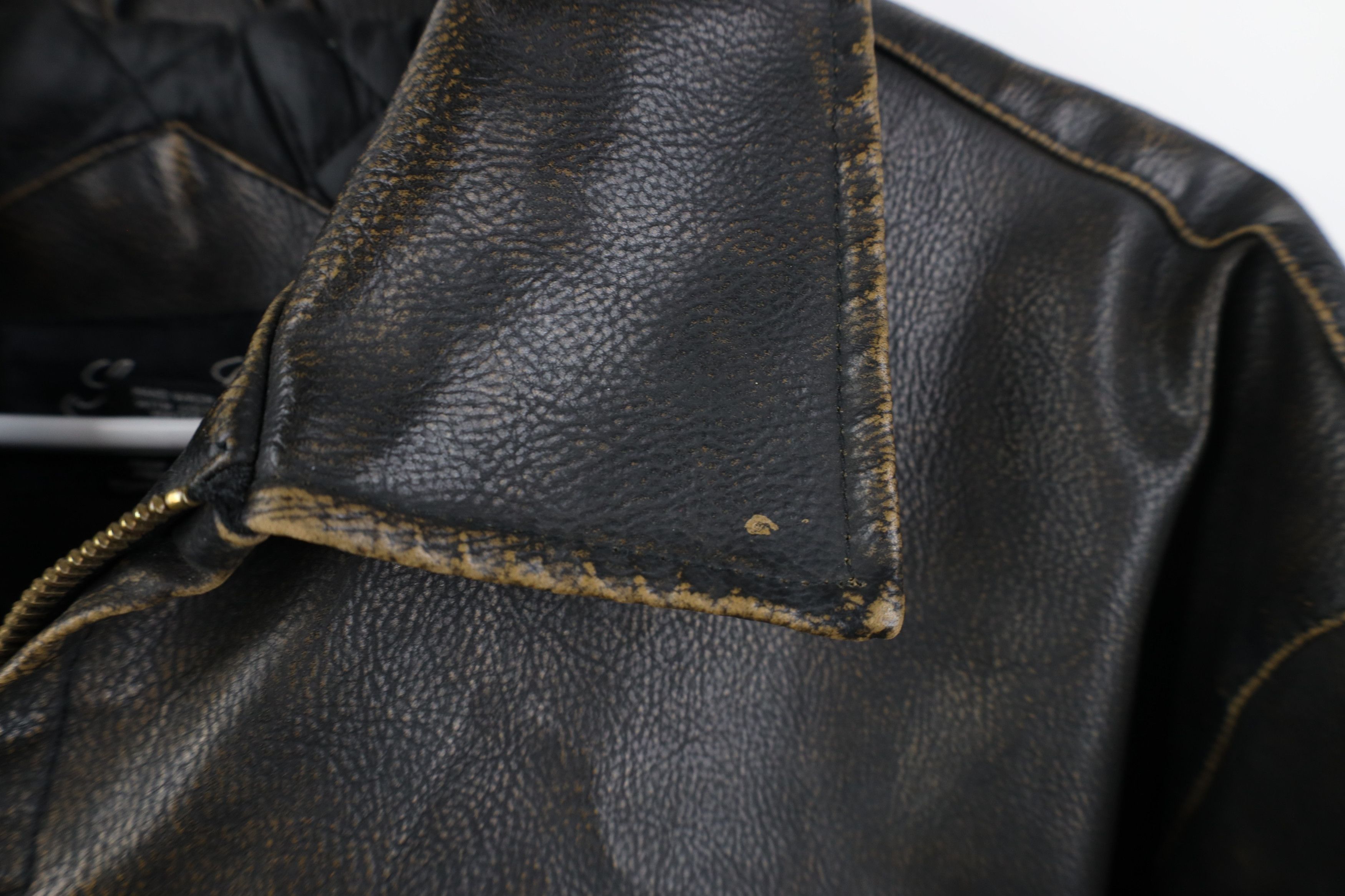 Vintage Vintage 90s Streetwear Quilted Faux Leather Jacket Brown Size US L / EU 52-54 / 3 - 8 Thumbnail