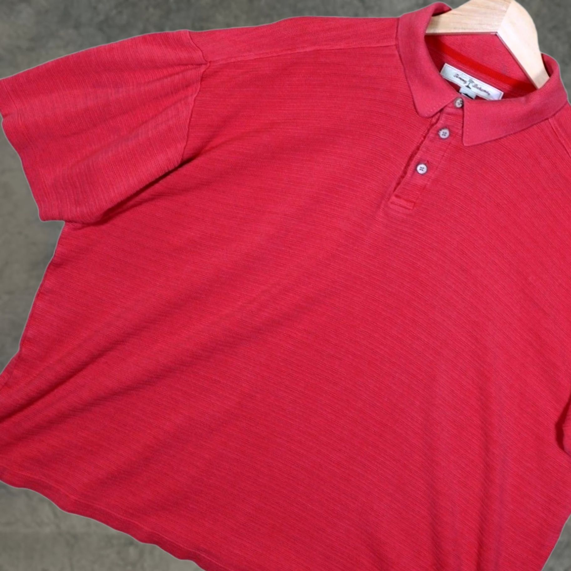 Tommy Bahama Tommy Bahama Mens XL Red Silk Blend Polo Shirt Short Sleeve Island Zone Golf Designer Striped Casual Size US XL / EU 56 / 4 - 1 Thumbnail