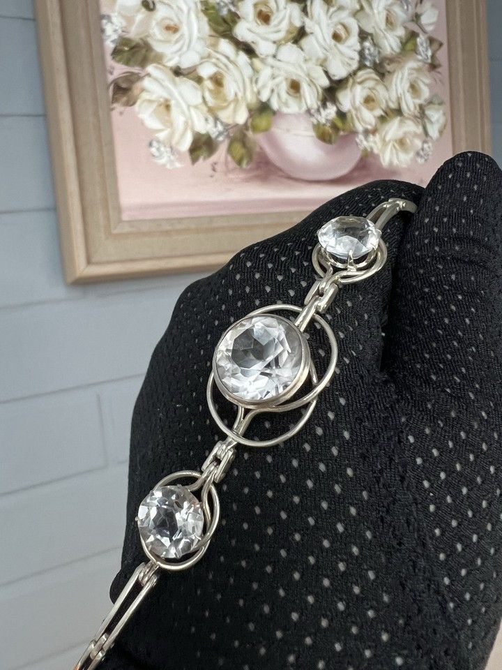 Other Silver Retro Vintage Women's Bracelet Rock Сrystal Size ONE SIZE - 4 Thumbnail