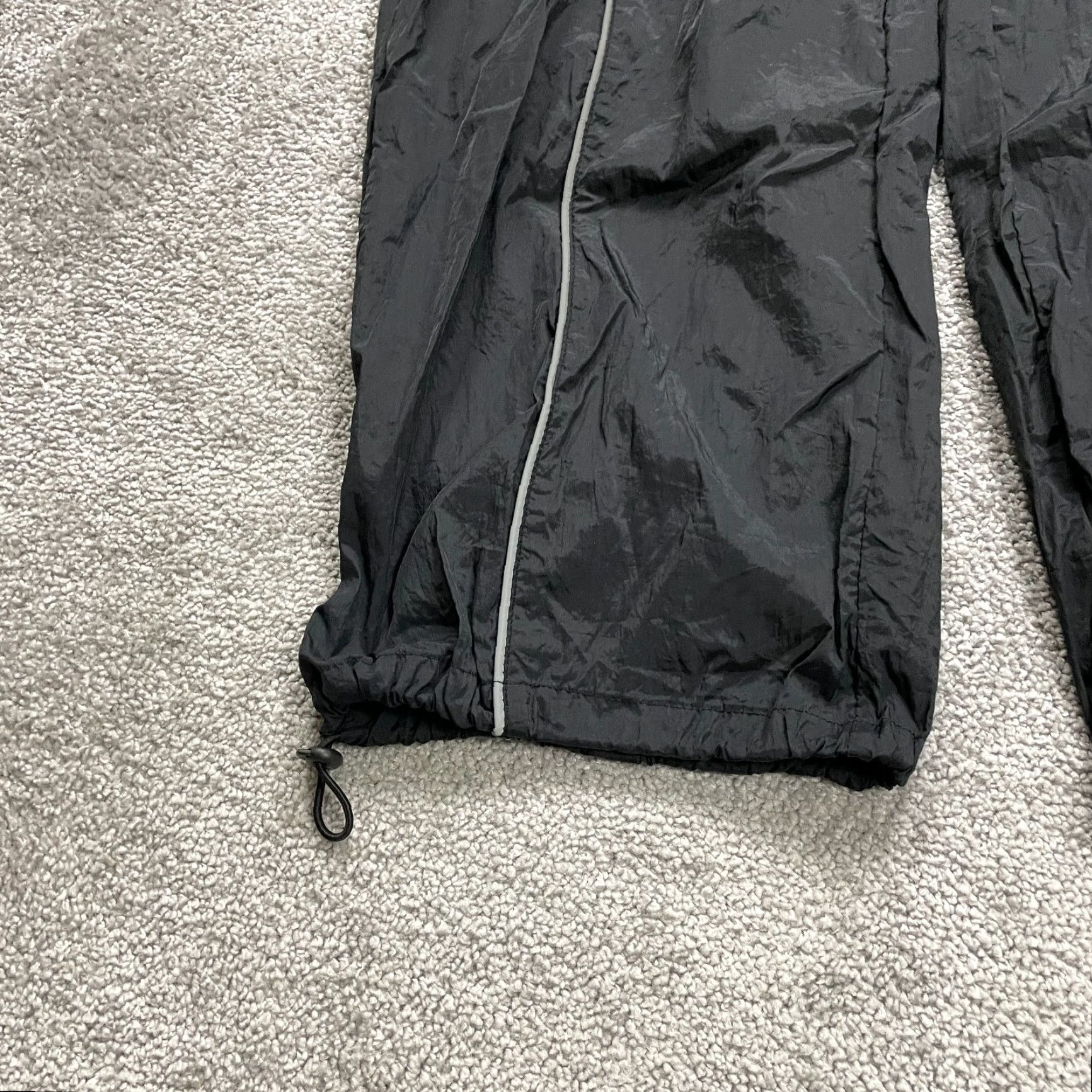 Shein VINTAGE Shein Icon Windbreaker Track Pants Womens M Black Straight Active 38x30 NWT Size 32" / US 10 / IT 46 - 3 Thumbnail