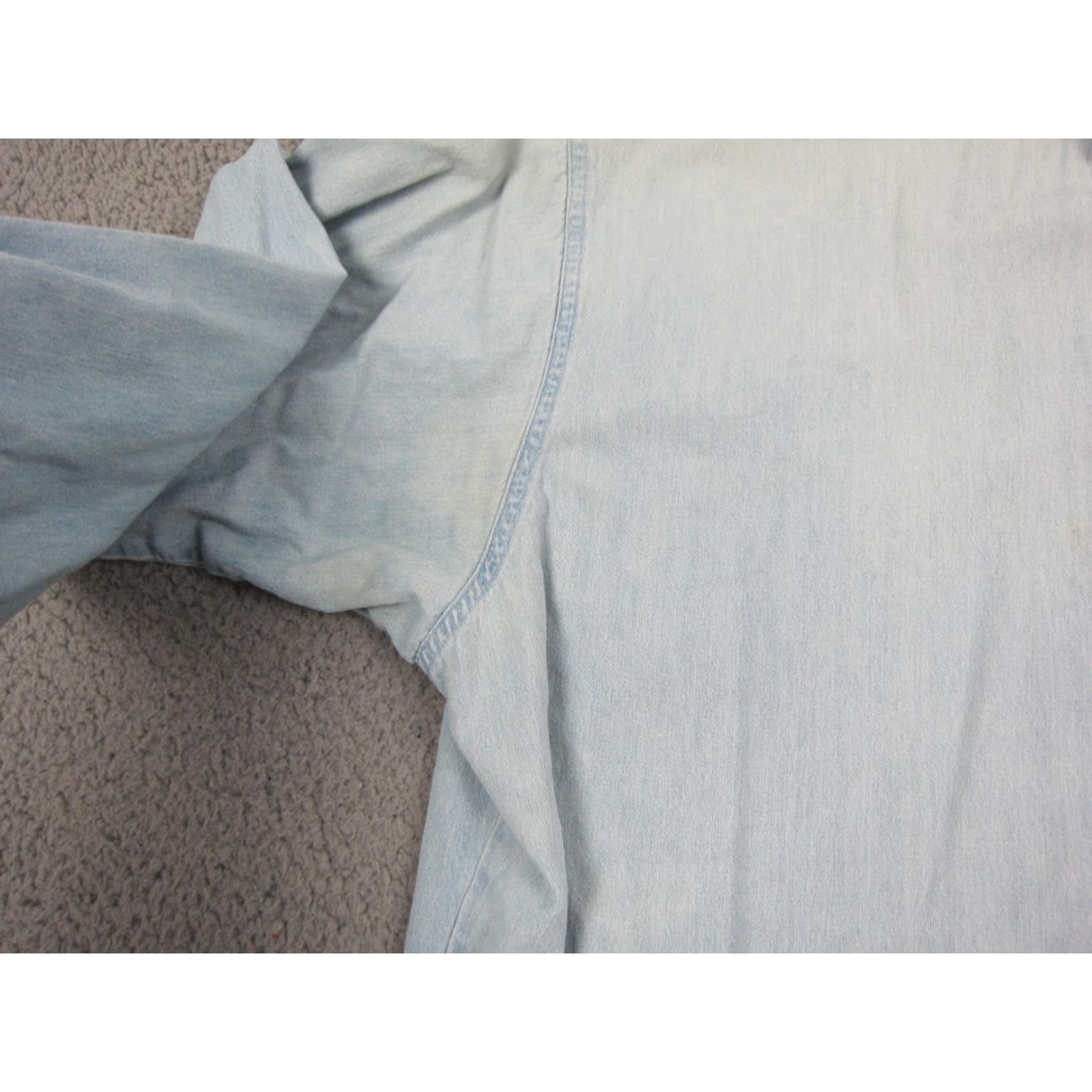 Denime VINTAGE Starz Shirt Mens XL Blue Denim Button-Up 90s Western TV Movie Collared Long Sleeve Shirt Men Size US XL / EU 56 / 4 - 7 Thumbnail