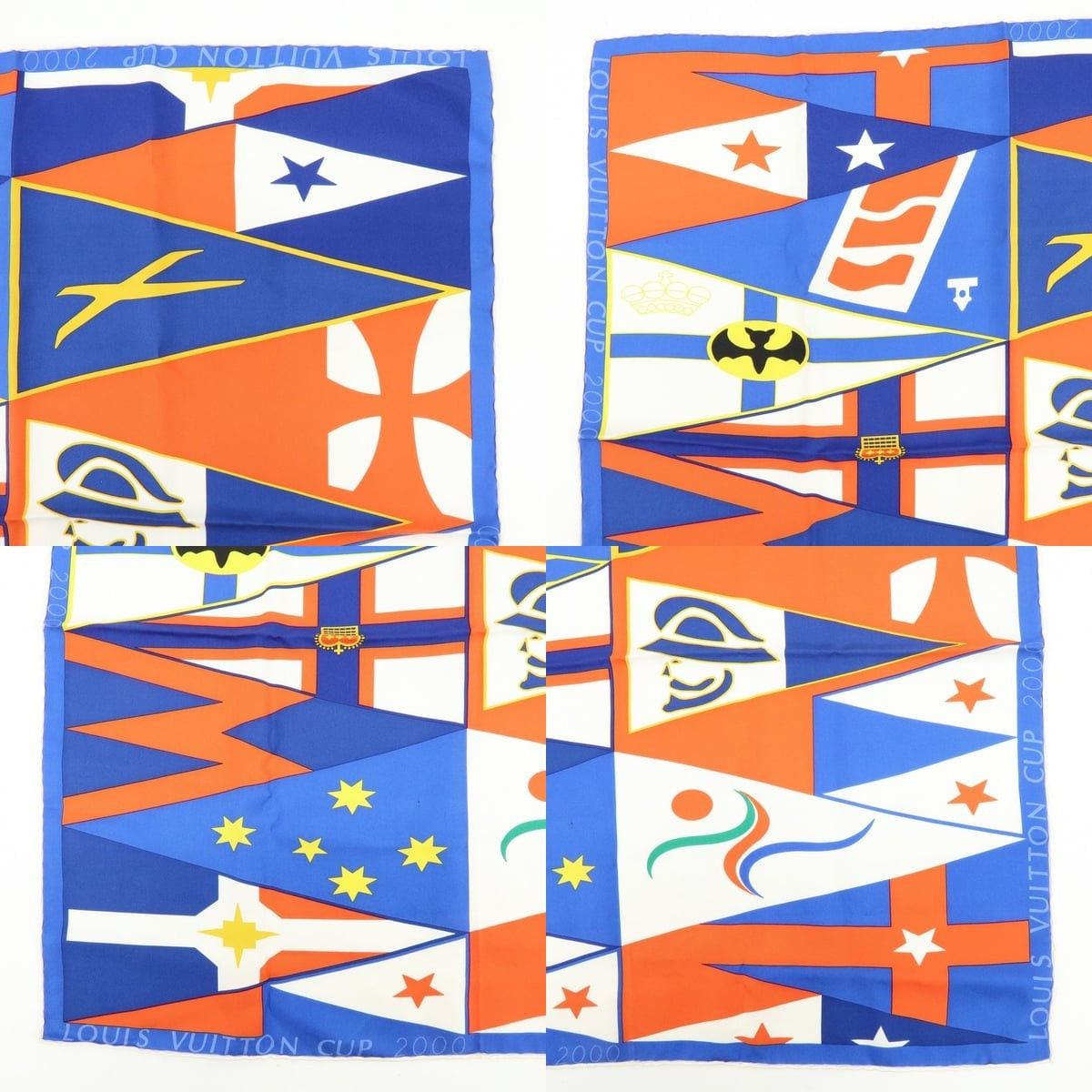 Louis Vuitton Louis Vuitton LV Cup 2000 Flag Print Silk Scarf Multicolor Size ONE SIZE - 3 Thumbnail