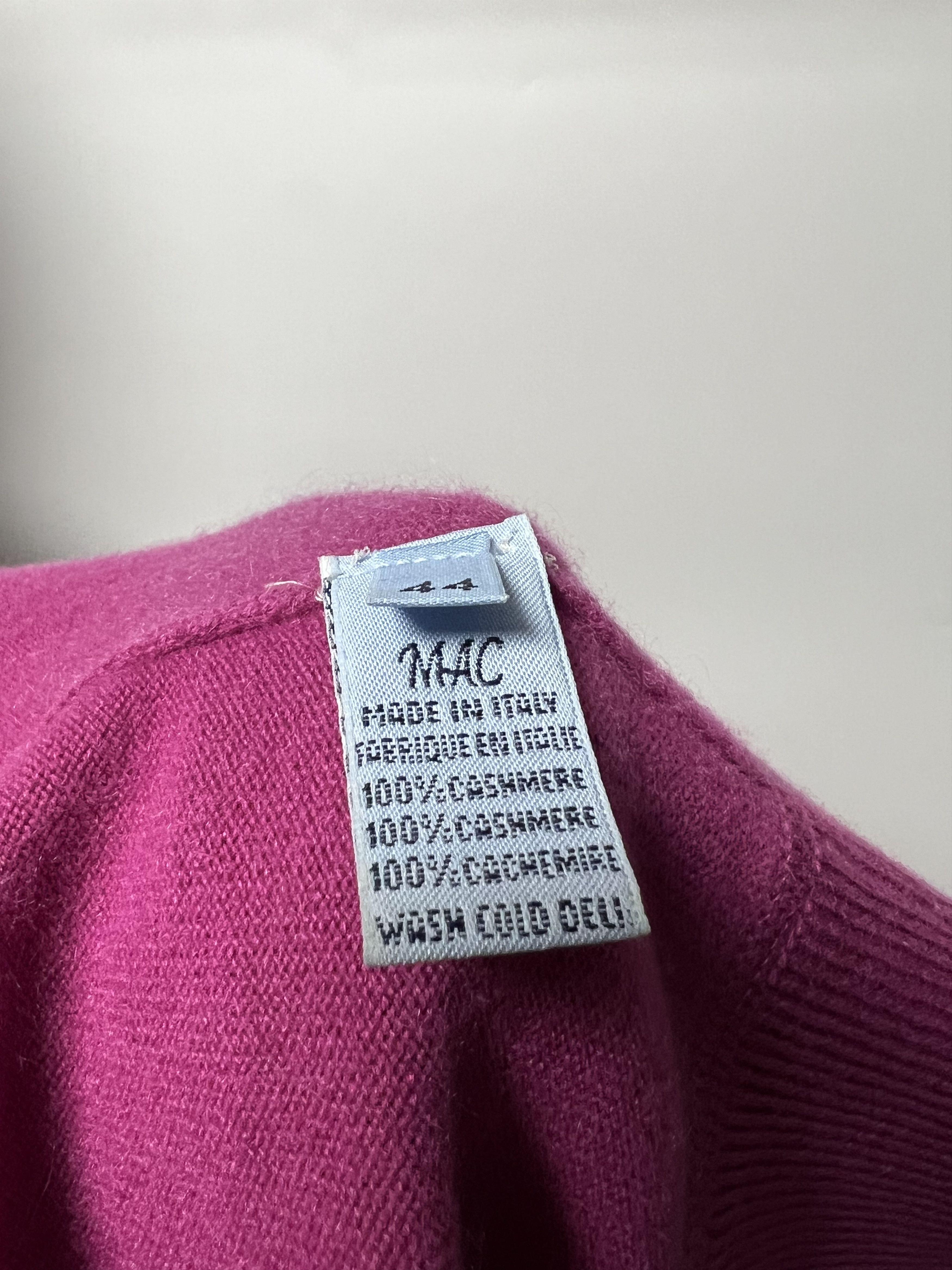 Malo Malo Women’s Fuchsia 100% Cashmere Full Zip Hoodie Size IT44 Size M / US 6-8 / IT 42-44 - 11 Thumbnail