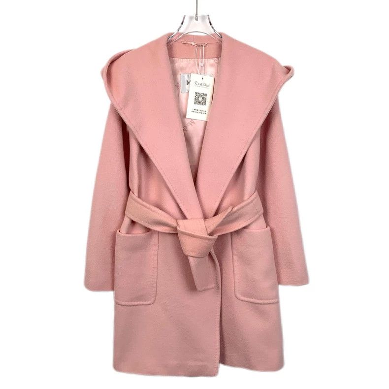 Max Mara Max Mara Pink Camel Fleece Hooded Belted Bathrobe Coat Size S / US 4 / IT 40 - 1 Thumbnail