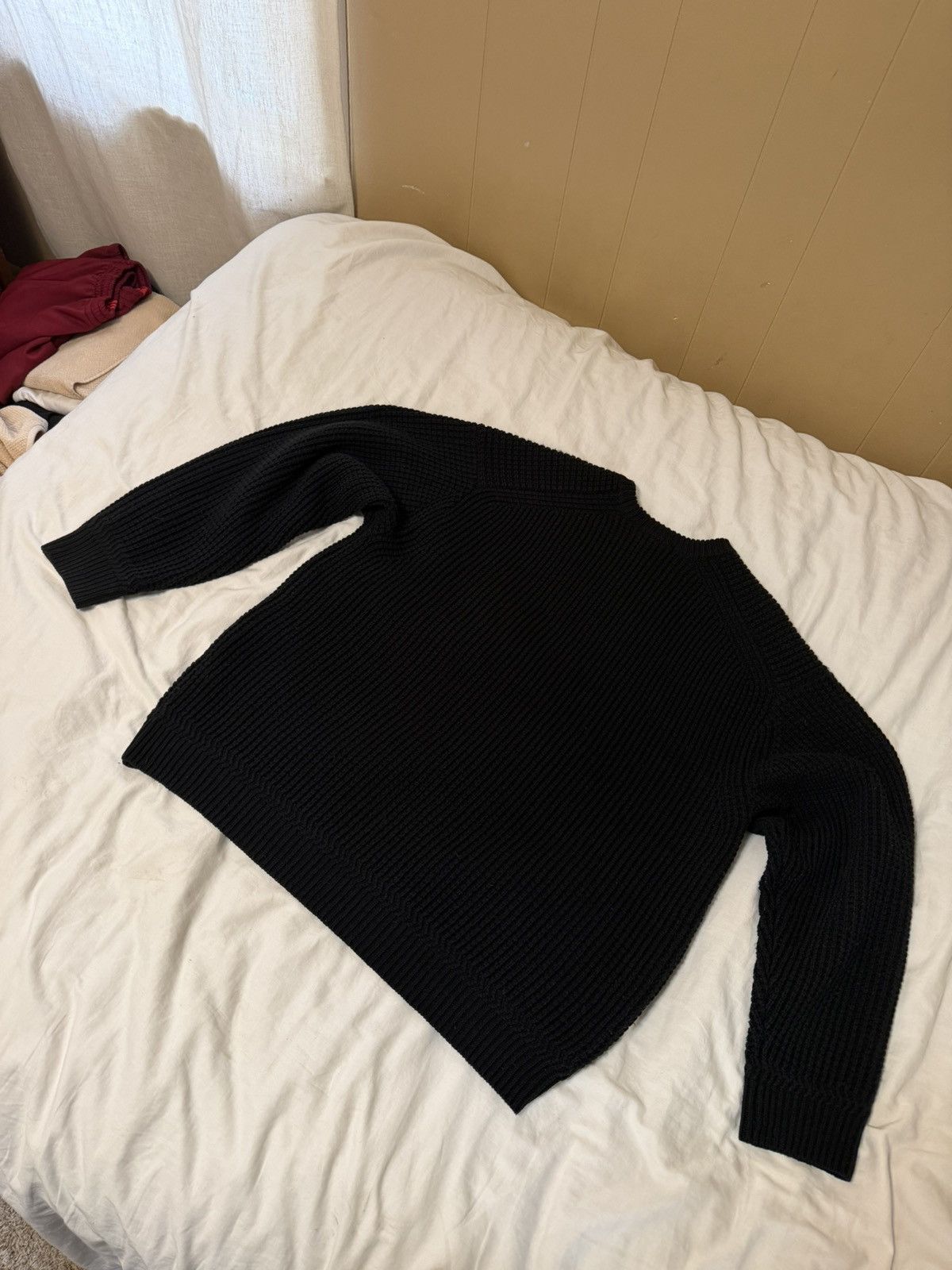 Supreme Supreme Waffle Small Box Sweater Black Size XL Size US XL / EU 56 / 4 - 11 Thumbnail