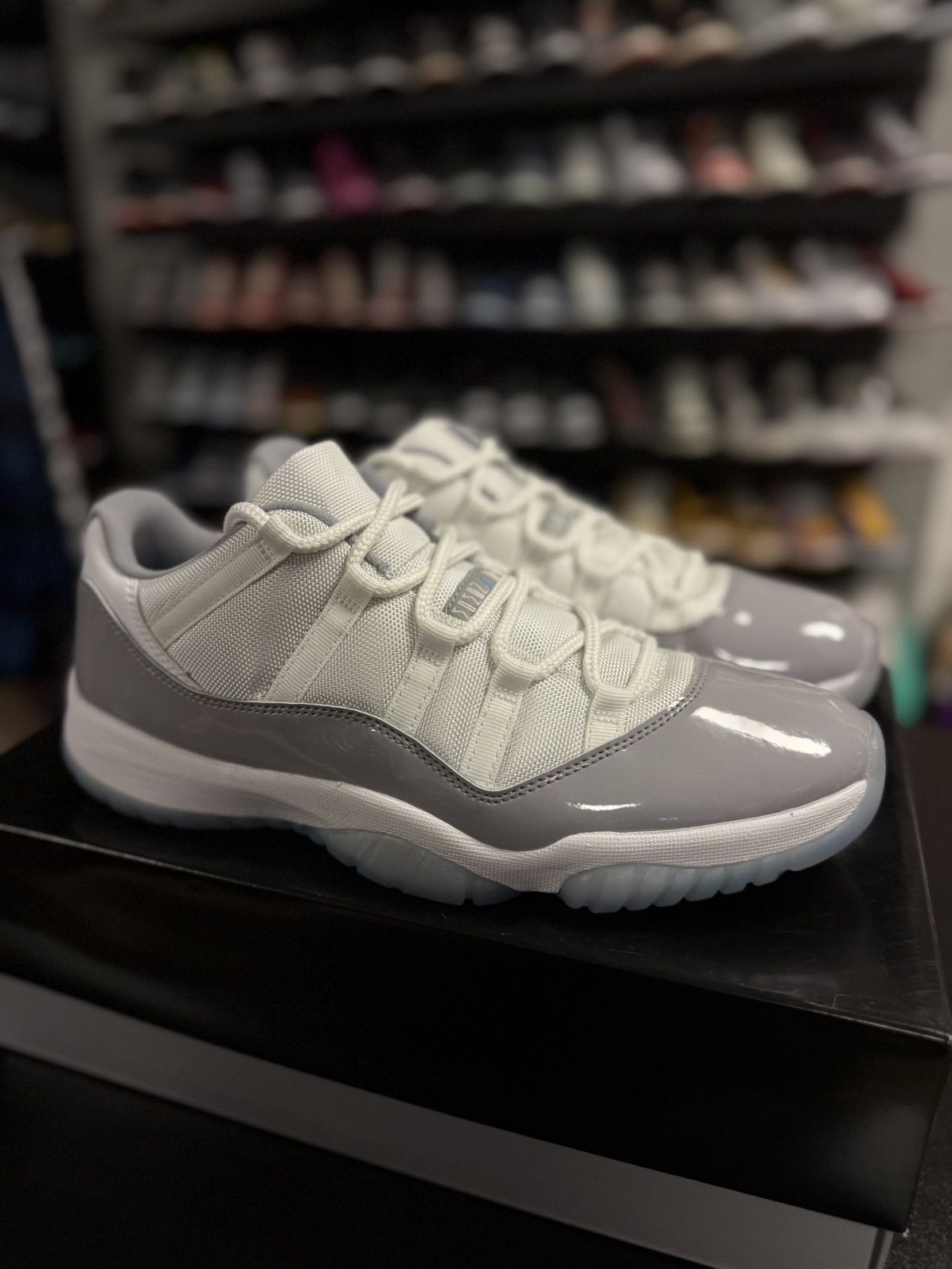 Jordan Brand × Nike Jordan 11 Low Grey Size 11 W Box Clean Condition (AV2187-140 Size US 11 / EU 44 - 2 Thumbnail