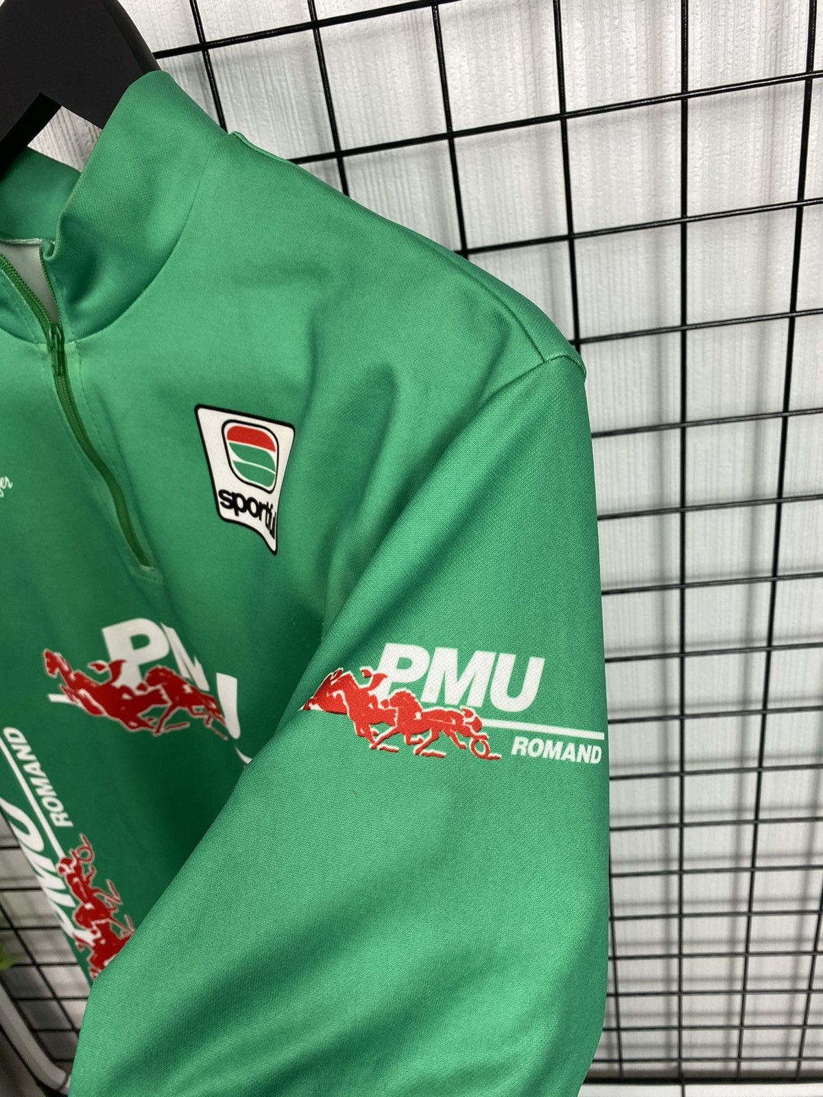 Other Rare Vintage PMU Romand Sportful Cycling Jersey Men L green Size US L / EU 52-54 / 3 - 12 Thumbnail
