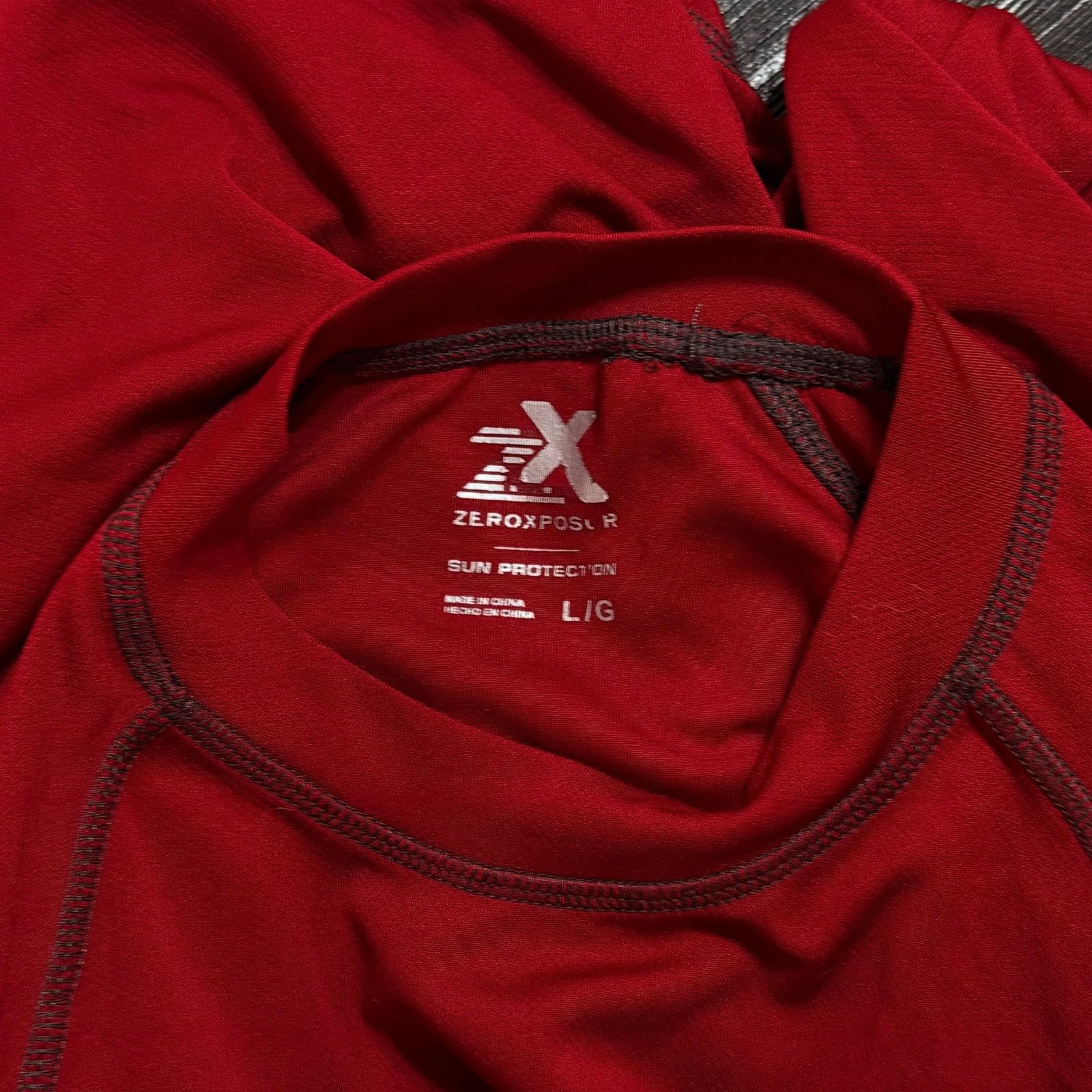 ZeroXposur ZeroXposur Red Sun Protection Long-Sleeve Tee | Sz L Size US L / EU 52-54 / 3 - 6 Thumbnail