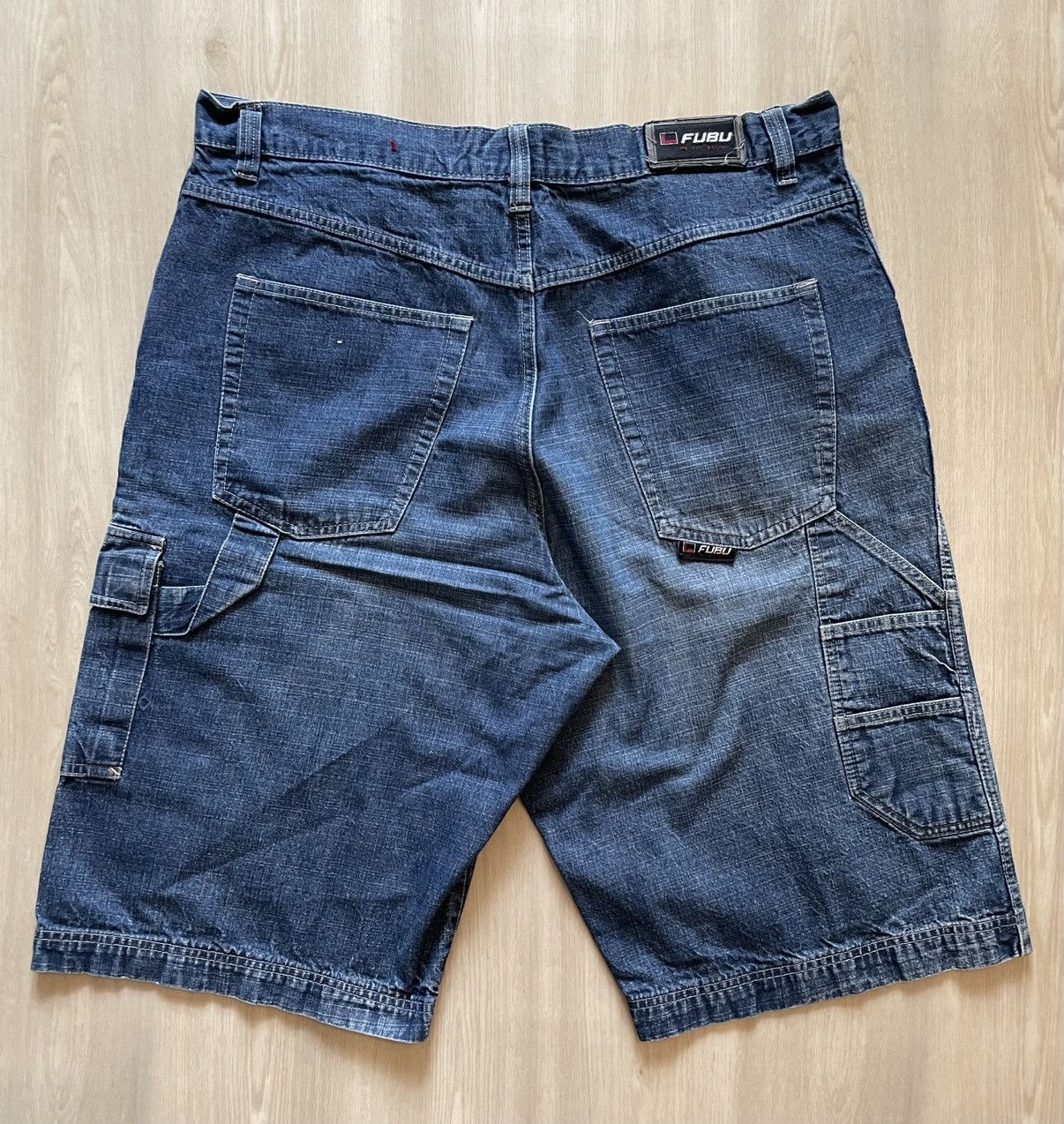 Fubu × Vintage Vintage Y2K FUBU Denim Carpenter Cargo Shorts Size 40 Size US 40 / EU 56 - 5 Thumbnail