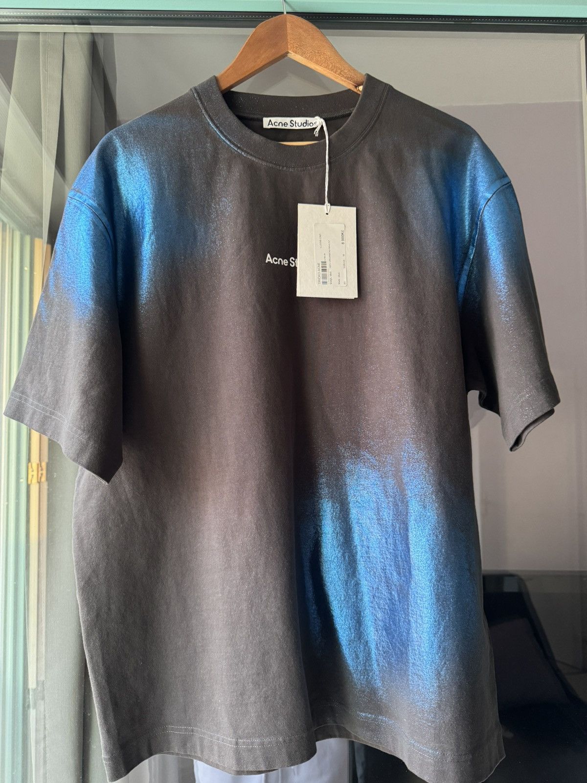 Acne Studios Acne Studios Blue Paint Tee Size US M / EU 48-50 / 2 - 3 Thumbnail