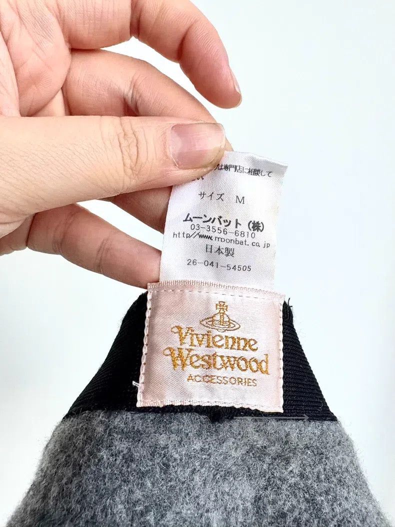 Vivienne Westwood Vivienne Westwood Big Saturn Embroidered Grey Beret Size ONE SIZE - 8 Thumbnail