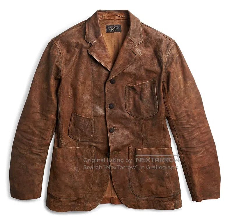 RRL Ralph Lauren RRL Ralph Lauren Make old wild cowhide leather clothing an Size US XS / EU 42 / 0 - 2 Thumbnail