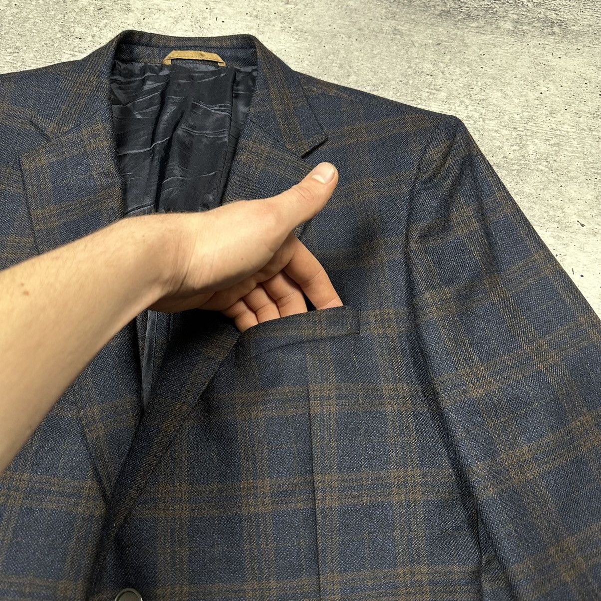 Hugo Boss Hugo Boss Janson Regular Fit Sport Blazer Check Wool Men’s Size 52R - 8 Thumbnail