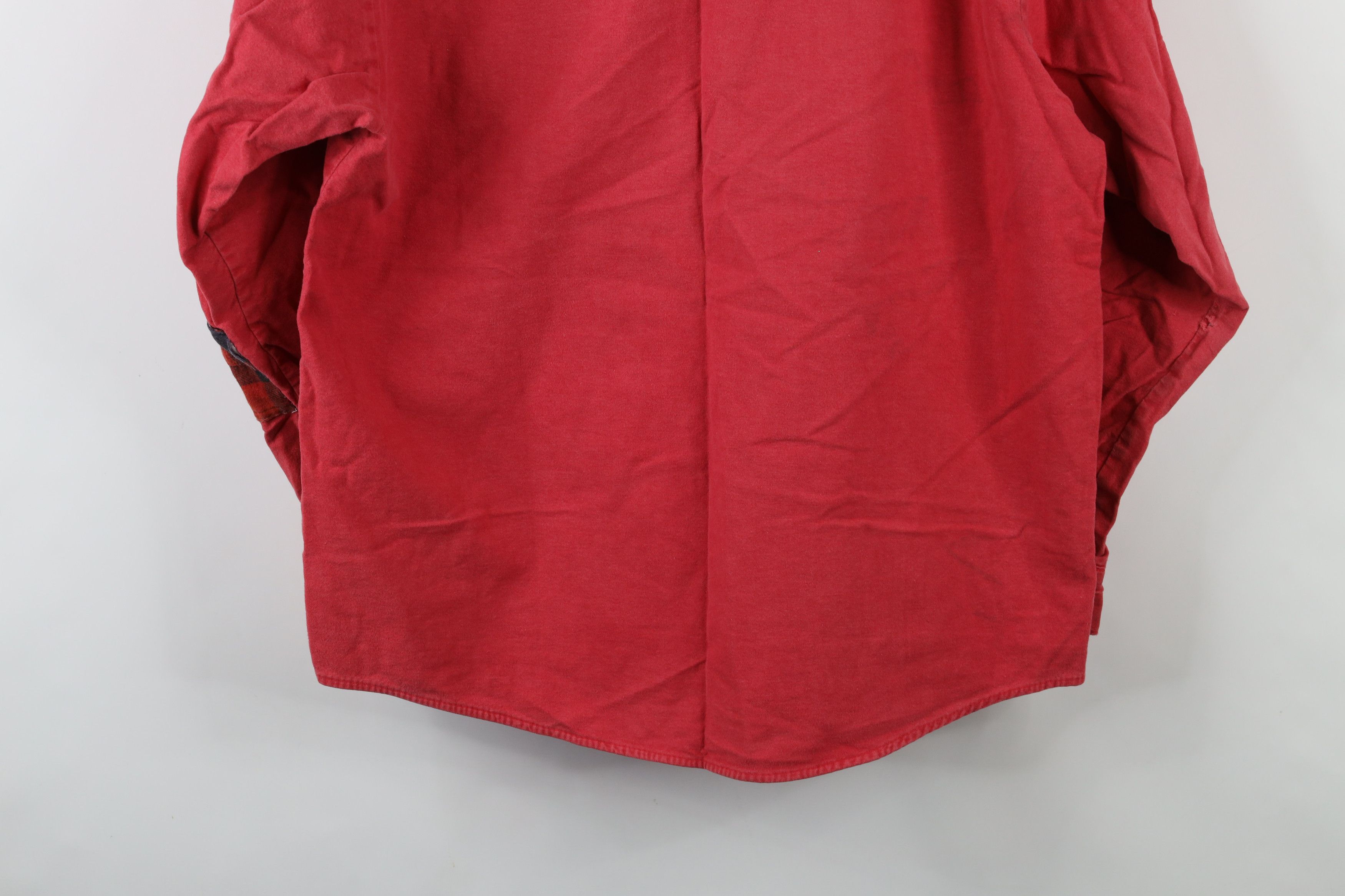 FiveBrother × Vintage Vintage 90s Five Brother Chamois Cloth Button Shirt Red USA Size US L / EU 52-54 / 3 - 16 Thumbnail