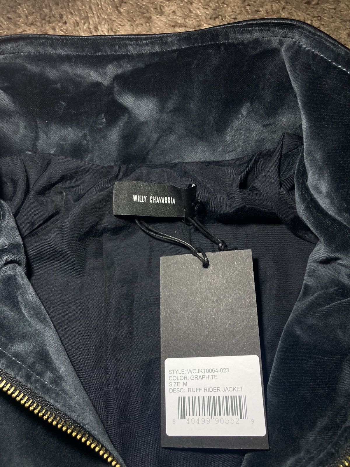 Willy Chavarria New AW25 Willy Chavarria Ruff Rider Track Velvet Jacket 2025 Size US M / EU 48-50 / 2 - 8 Thumbnail