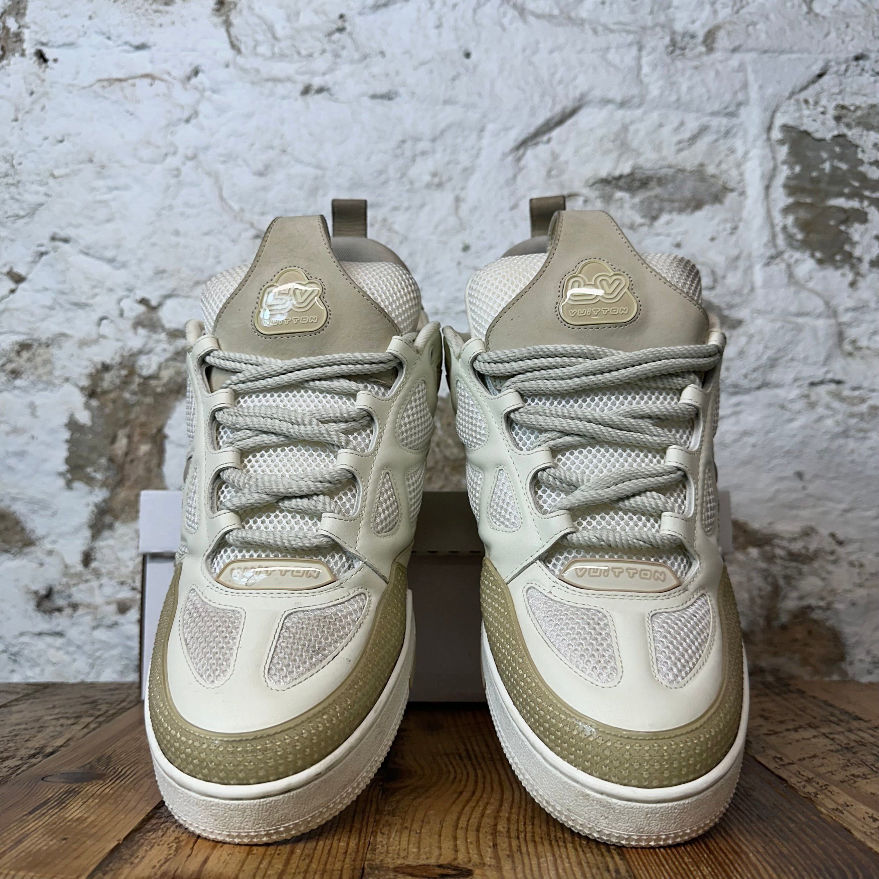 Louis Vuitton Louis Vuitton Cream White Skate Sneaker Sz 13.5 (12LV) Size US 13 / EU 46 - 3 Thumbnail