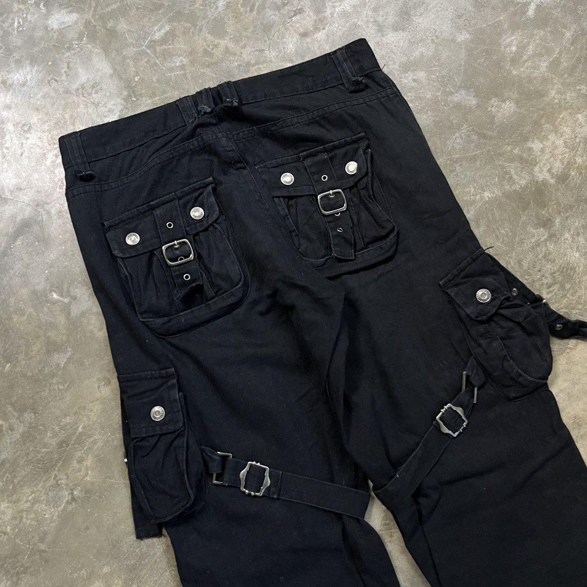 14th Addiction 2000s Bike Star 14th Style Double Knee Bondage Cargo Pants Size US 29 - 4 Thumbnail