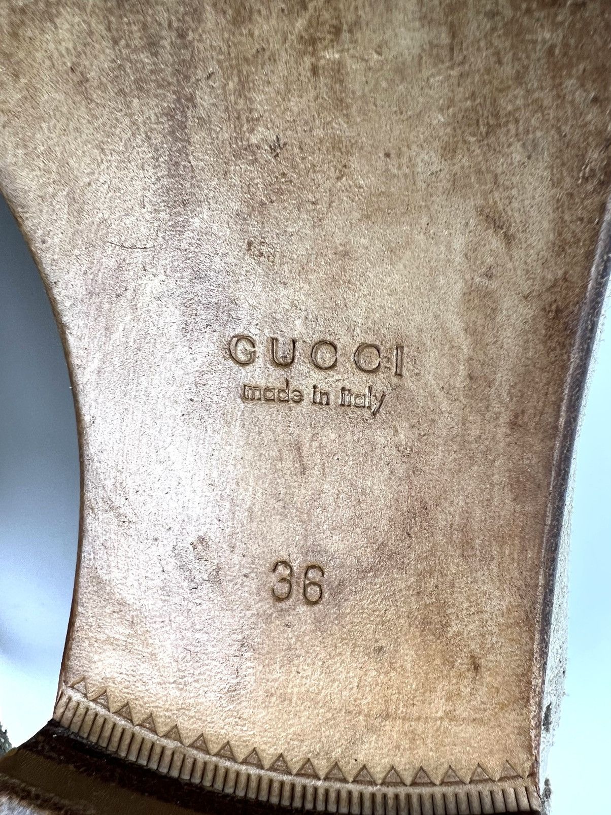 Gucci GUCCI Oxford Suede Shoes Beige Wmn’s Made in Italy Size US 6 / IT 36 - 12 Thumbnail