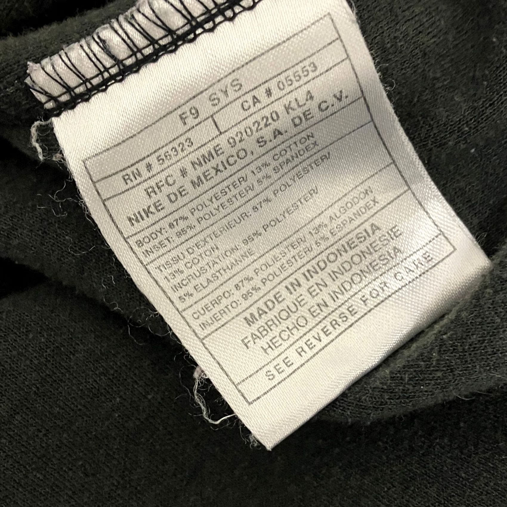 Nike Vintage Nike Track Pants Mens Medium Black Y2K Team Swoosh Joggers Size US 31 - 6 Thumbnail