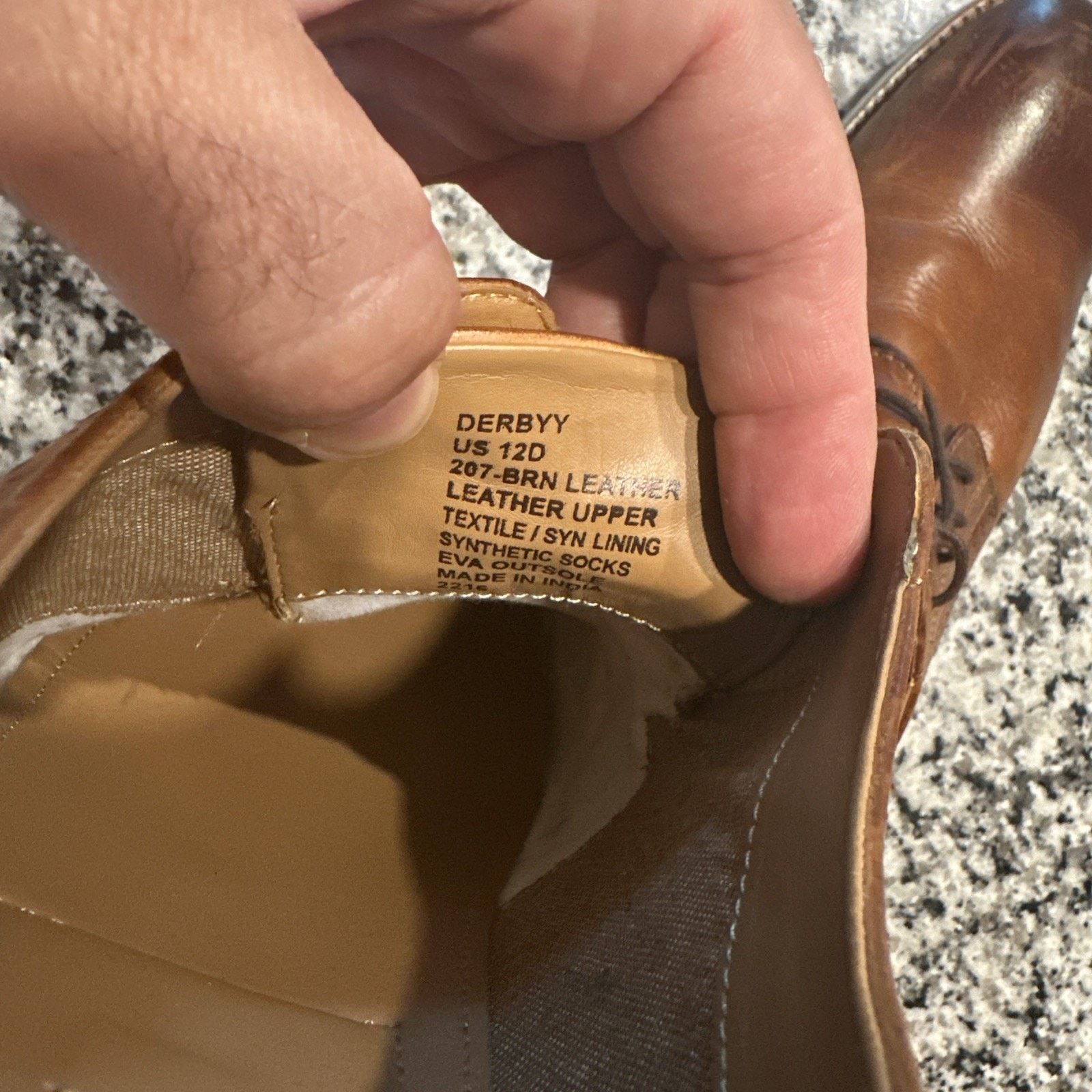 Steve Madden Steve Madden Mens Size 12 Brown Leather Derb Dress Shoes Size US 12 / EU 45 - 5 Thumbnail