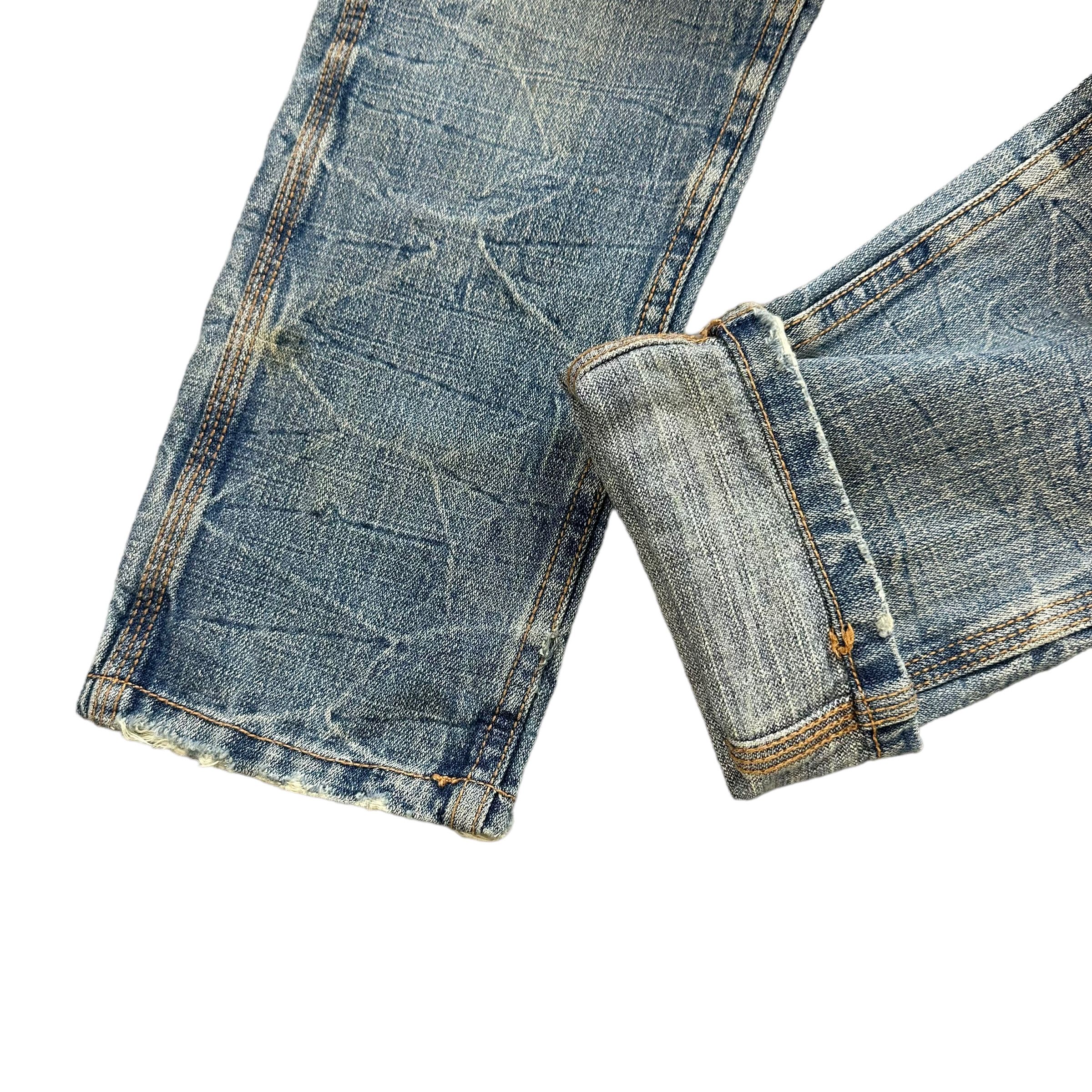 Japanese Brand CHOUETTE NICE DESIGN 7 POCKET JEANS #7790-176 Size 30" / US 8 / IT 44 - 8 Thumbnail