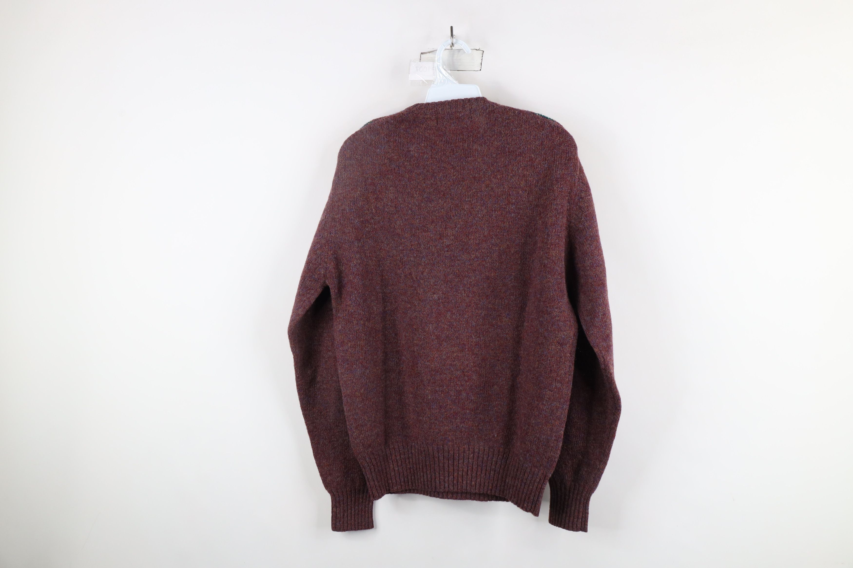 Vintage Vintage 70s Streetwear Wool Knit Argyle Diamond Sweater Size M / US 6-8 / IT 42-44 - 7 Thumbnail