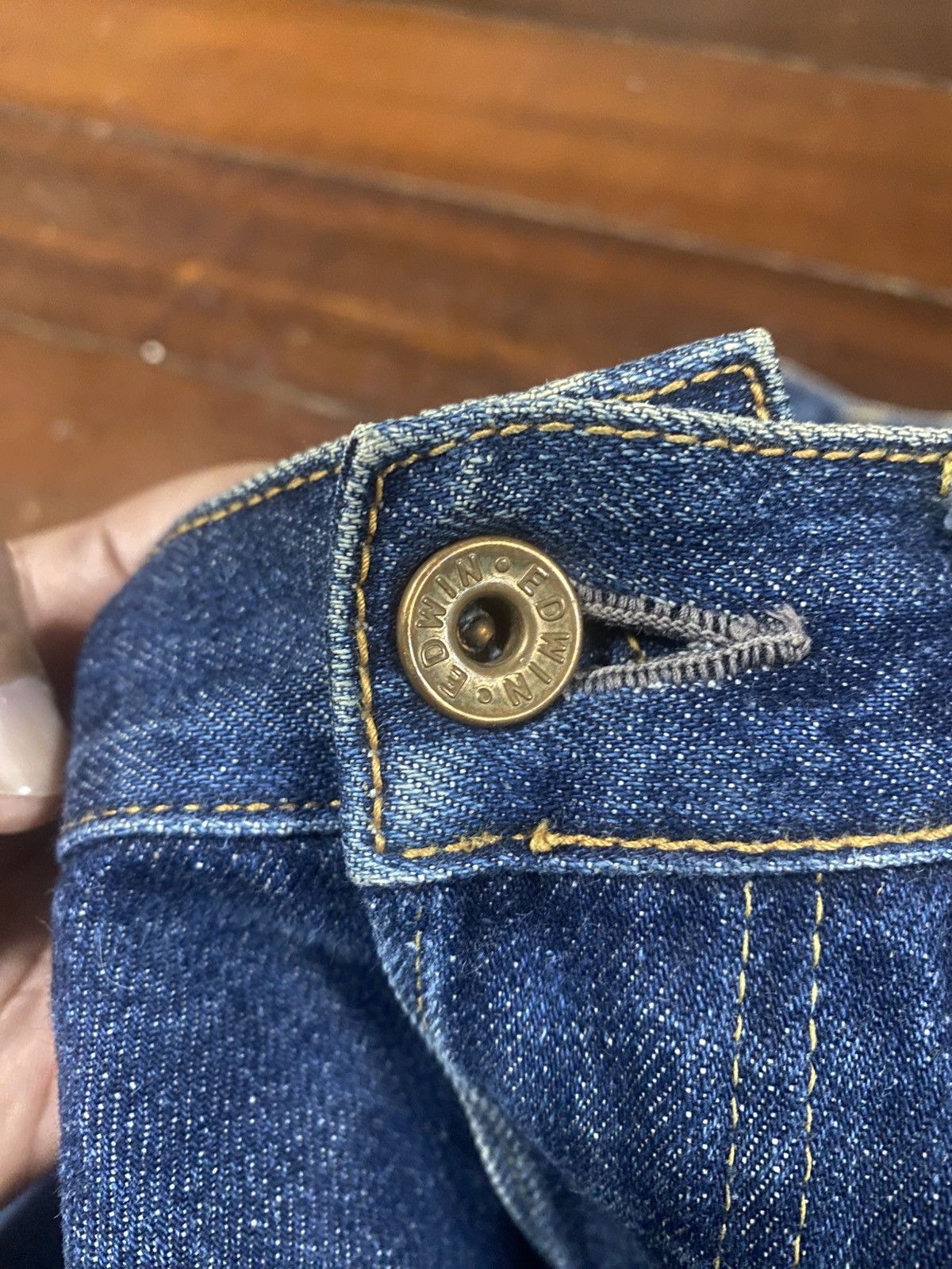 Edwin Vintage 90s Edwin 505 Selvedge Straight Jeans rusty mud wash Size US 35 - 18 Thumbnail