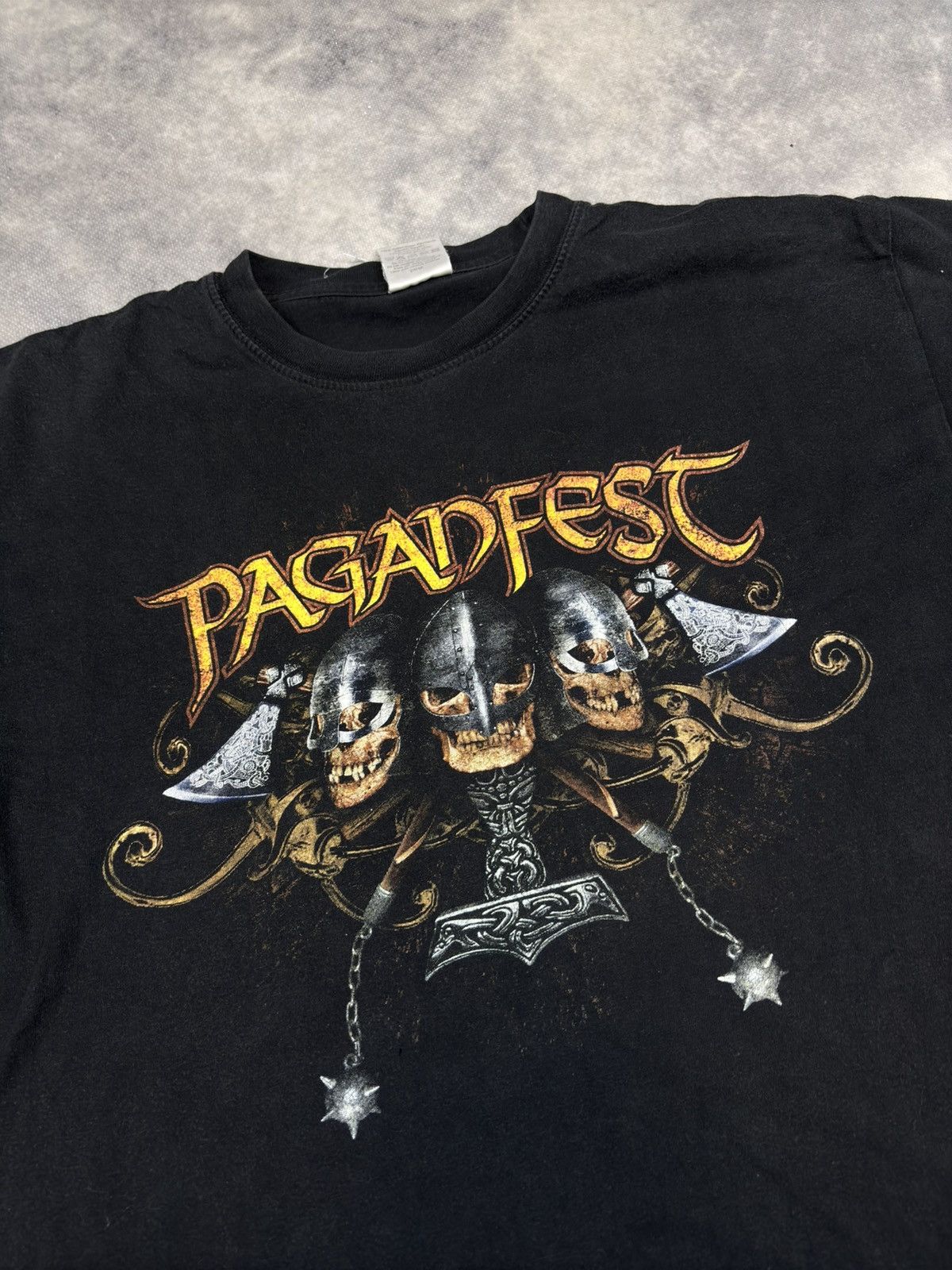 Band Tees × Vintage Paganfest Tour Mexico Skull Tee 00s band rock metal opium Size US L / EU 52-54 / 3 - 2 Thumbnail