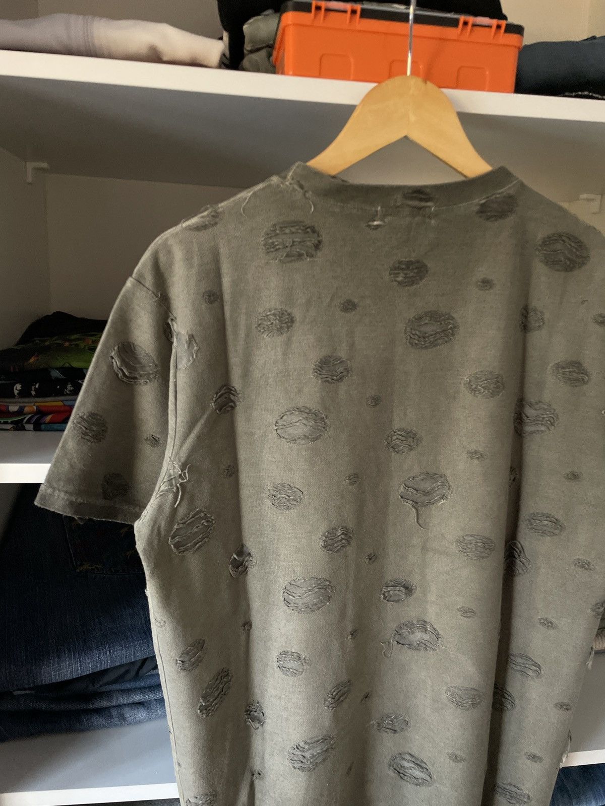 Le Grande Bleu (L.G.B.) Distressed Avant Garde Ripped Washed Faded T-Shirt Japan Y2k Size US L / EU 52-54 / 3 - 7 Thumbnail
