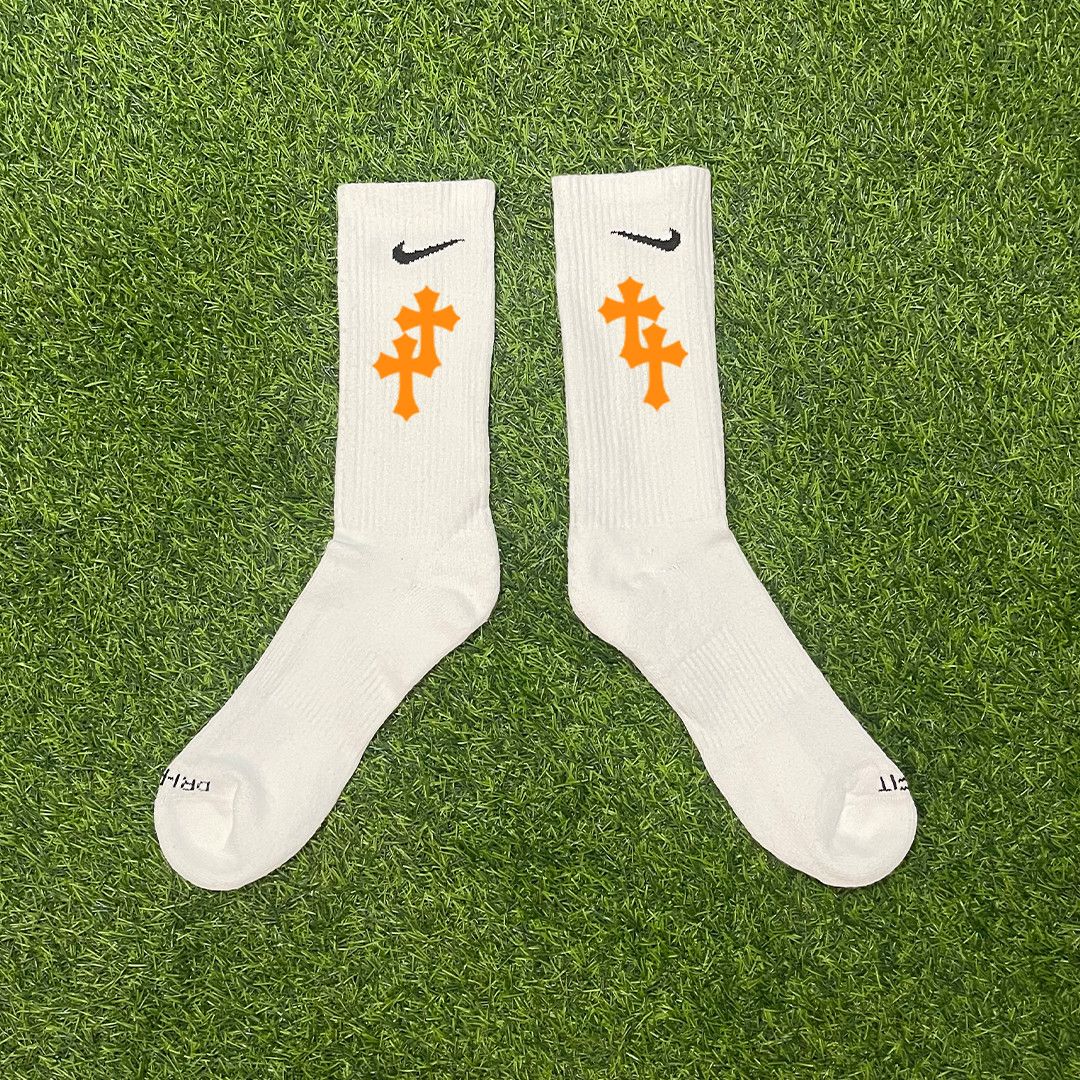 Nike NIKE CUSTOM ORANGE CROSSES SOCKS Size ONE SIZE - 1 Preview
