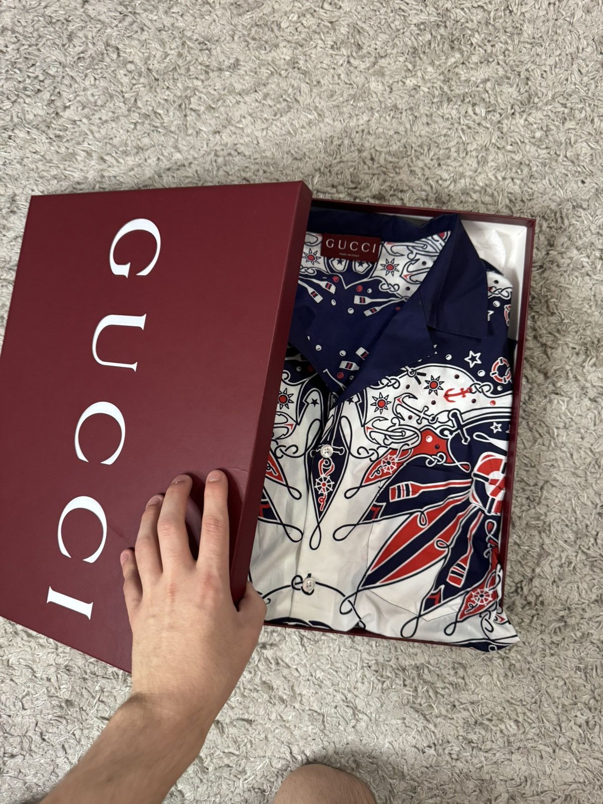 Gucci DOUBLE G BANDANA PRINT COTTON SHIRT Size US L / EU 52-54 / 3 - 10 Thumbnail