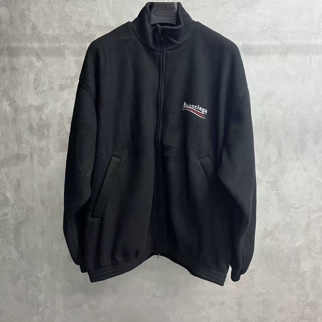 Balenciaga Balenciaga Black Logo Zip Jacket - dmc Size US S / EU 44-46 / 1 - 1 Thumbnail