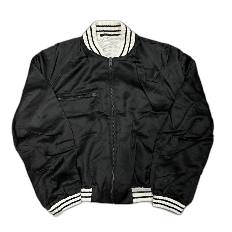 ジャケット・アウター Haider Ackermann blacksilk bomber jacket Haider Ackermann Haider Ackerman Black Silk Baker Bomber Jacket