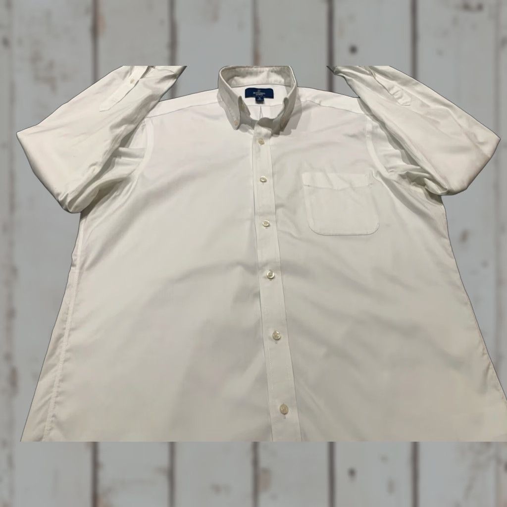 J Brand VINTAGE Buttoned Down Dress Shirt Men White 16 Regular Office Workwear Size 42R - 1 Thumbnail