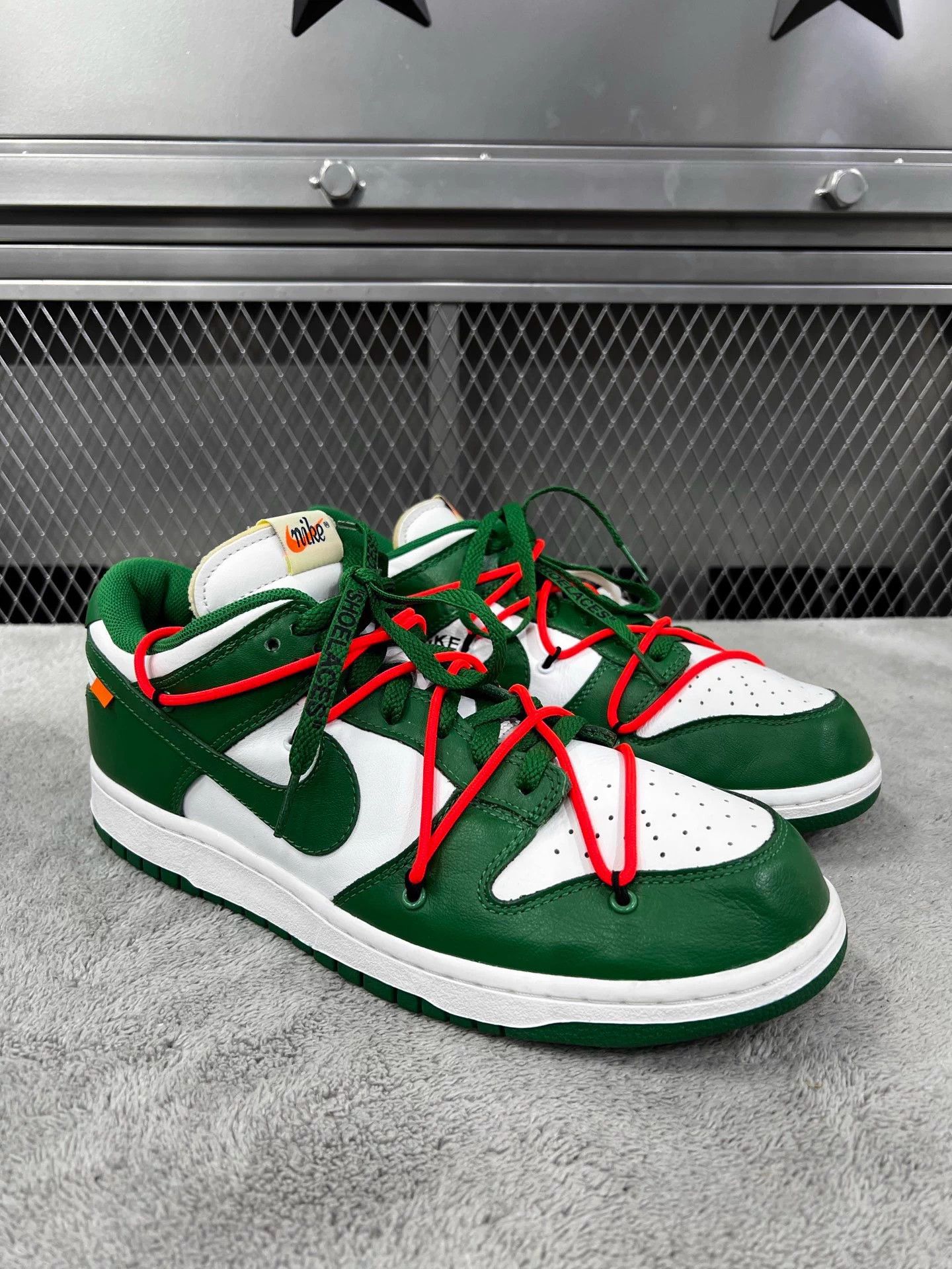 Nike OFF-WHITE x Nike Dunk White Green Like New Size 45 Size US 12 / EU 45 - 3 Thumbnail