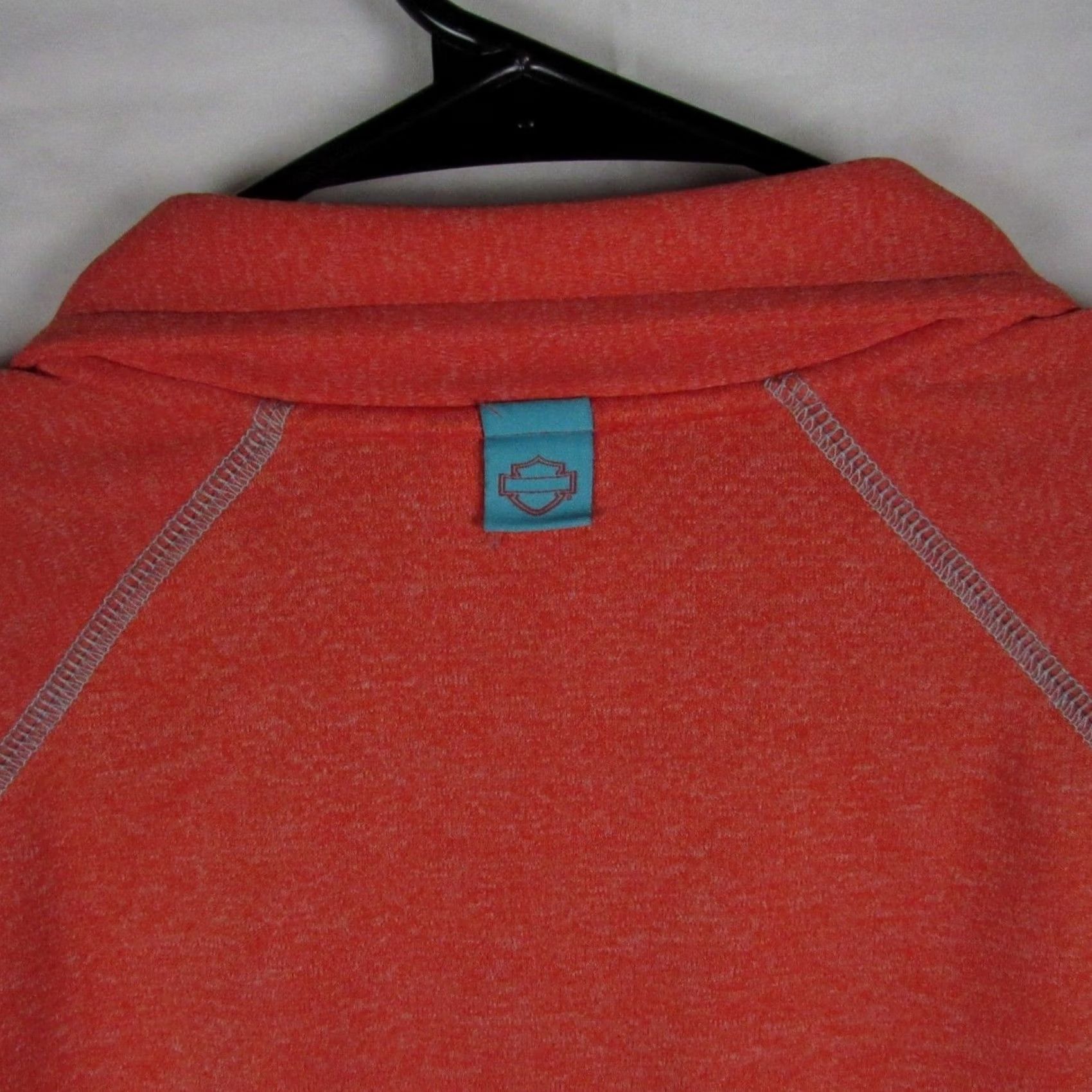 Harley Davidson Harley-Davidson Womens Small Performance Zip Jacket Coral Blue Orange Thumbholes Jeans? Size S / US 4 / IT 40 - 3 Thumbnail