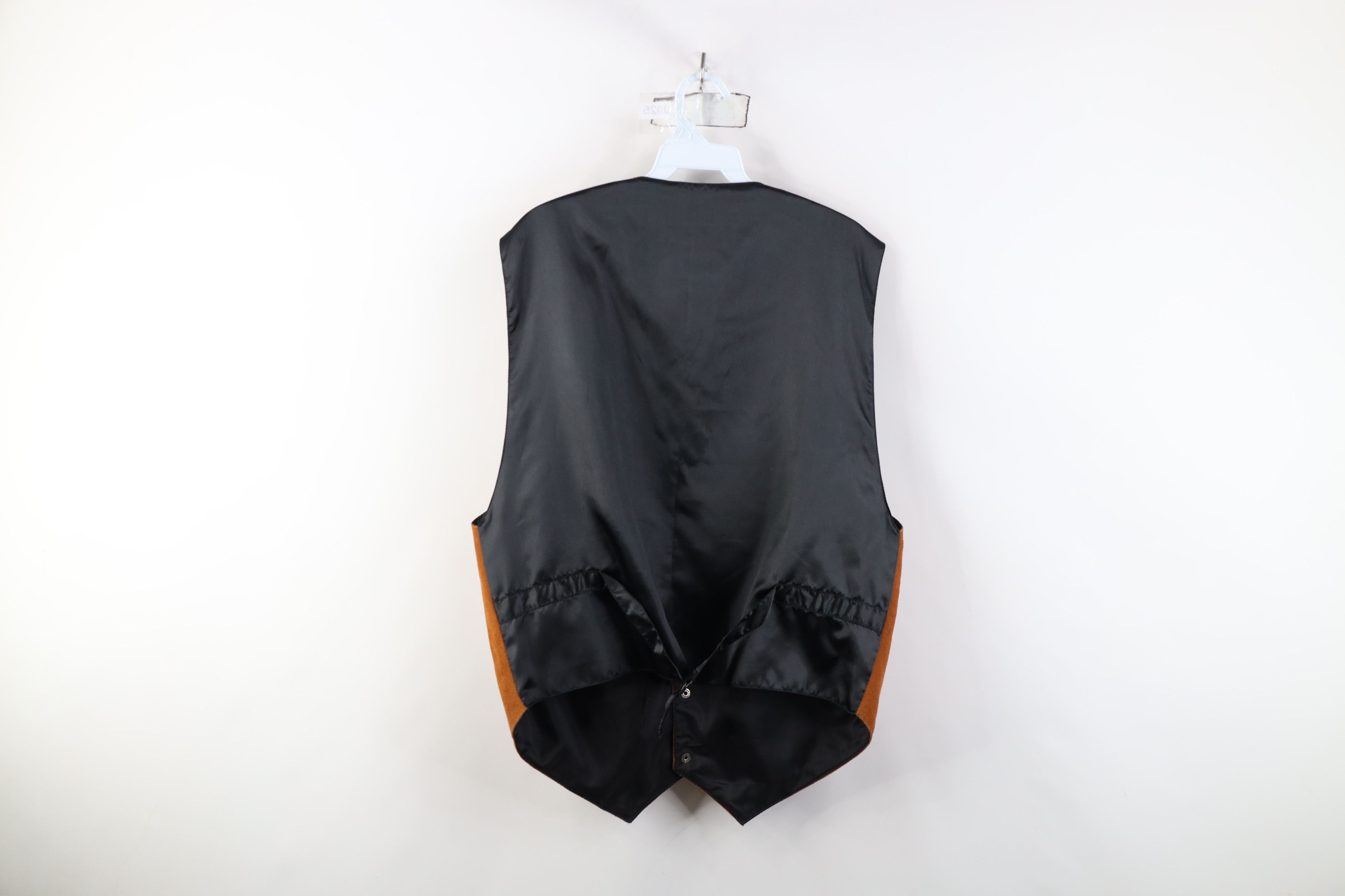 Vintage Vintage 90s Streetwear Leather Buckle Back Vest Jacket Brown Size US XL / EU 56 / 4 - 9 Thumbnail