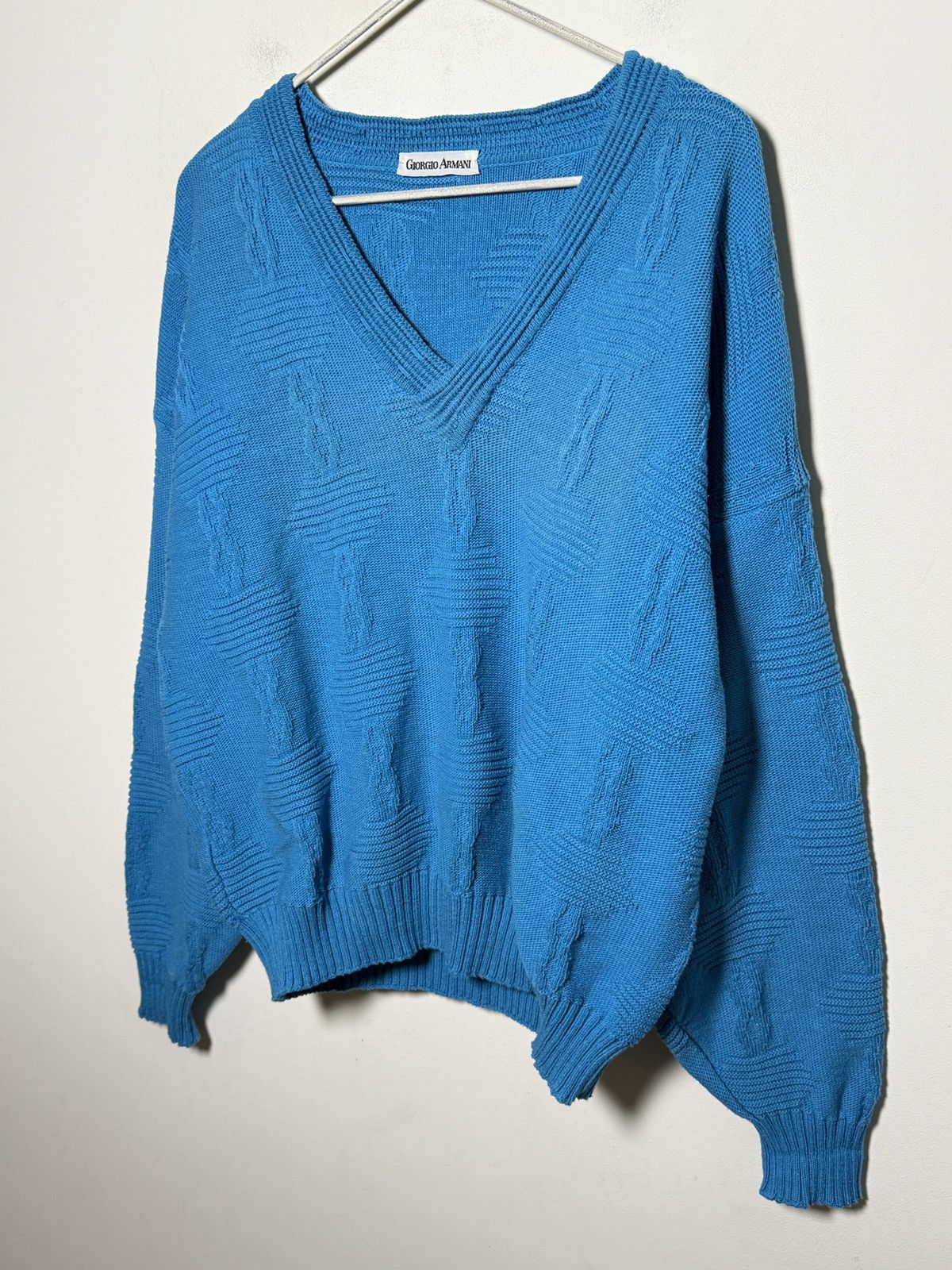 Giorgio Armani Vintage Giorgio Armani V-neck sweater erd chrome Size US M / EU 48-50 / 2 - 4 Thumbnail