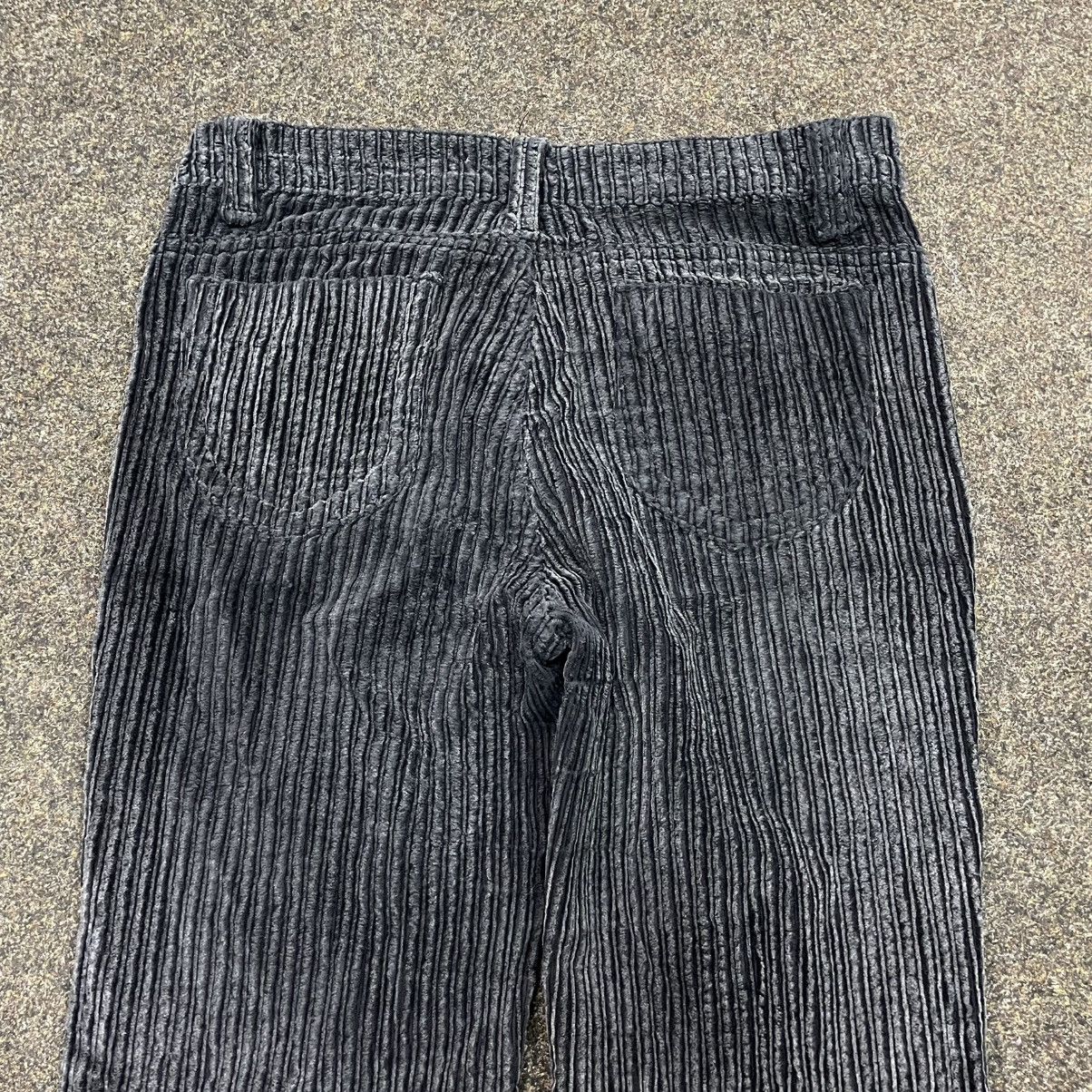 Vintage Vintage Y2K Pinstripe Wide Leg Flared Pants Grunge Streetwea Size 30" / US 8 / IT 44 - 3 Thumbnail
