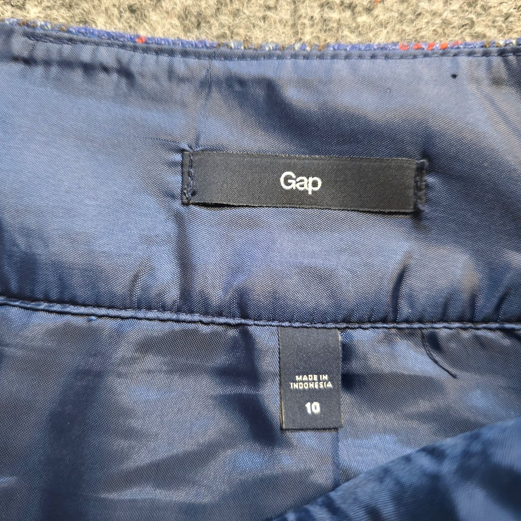 Gap Gap Skirt Women 10 Blue Wool Lined Plaid Button Mini Casual Preppy Size 32" / US 10 / IT 46 - 3 Thumbnail