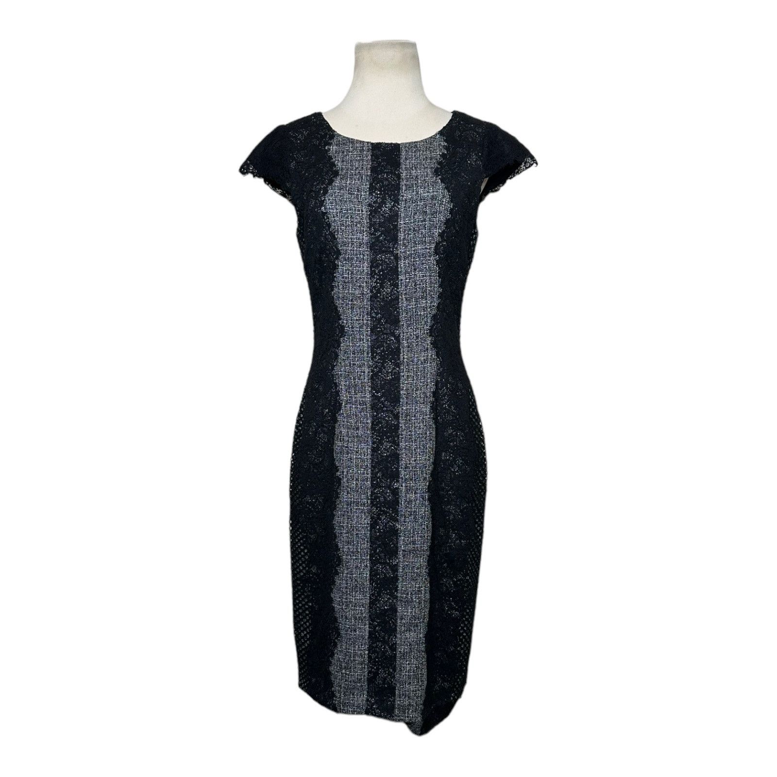 Betsey Johnson Betsey Johnson Gray Black Lace Sheath Dress size 2 Size XS / US 0-2 / IT 36-38 - 11 Thumbnail