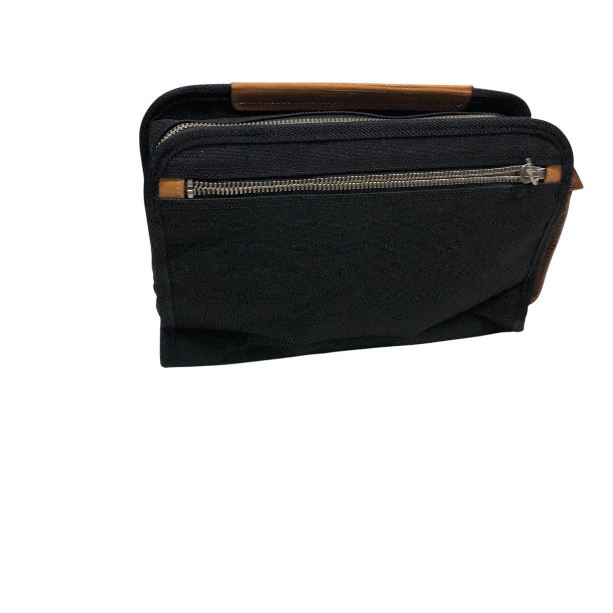 Jean Charles De Castelbajac 📌Rich Black Vintage Pouch Bag Leather Hand Castelbajac Size ONE SIZE - 6 Thumbnail