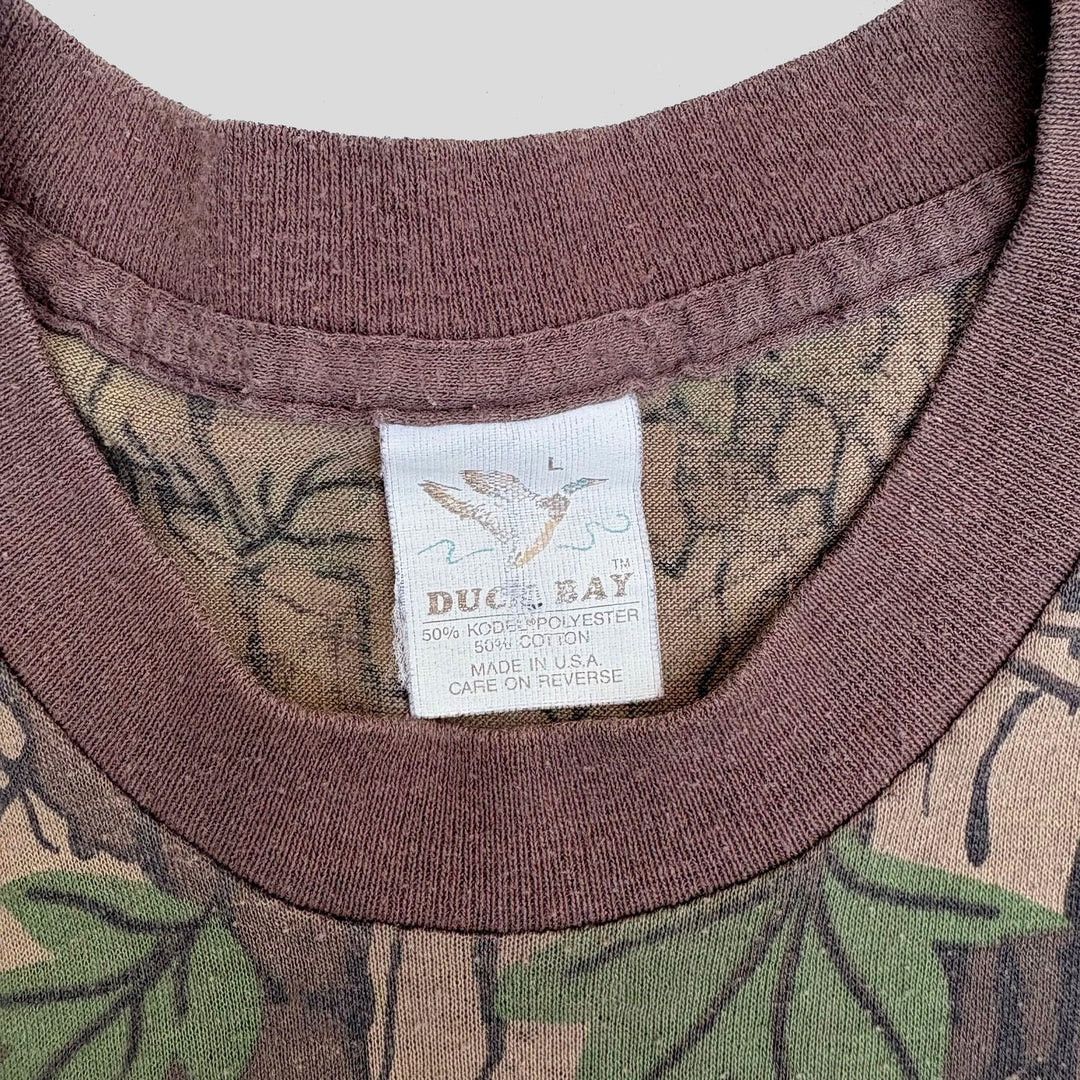 Vintage Trebark Duck Bay 1980 Vintage Camo Camouflage USA T-Shirt Size US L / EU 52-54 / 3 - 4 Thumbnail