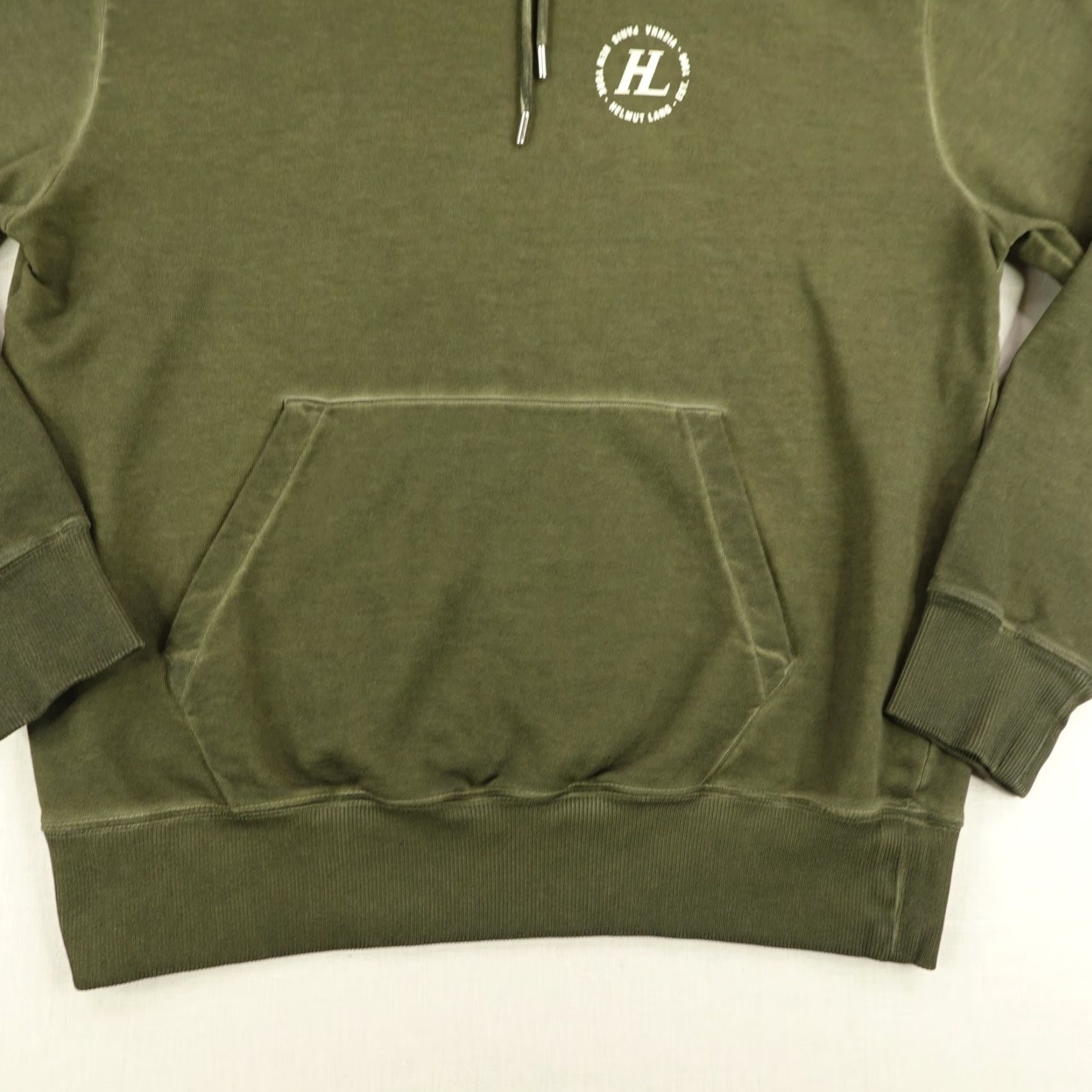 Helmut Lang VINTAGE Helmut Lang Hoodie Pullover Sweater Men Small Olive Green Graphic Print City 90s Size US S / EU 44-46 / 1 - 4 Thumbnail