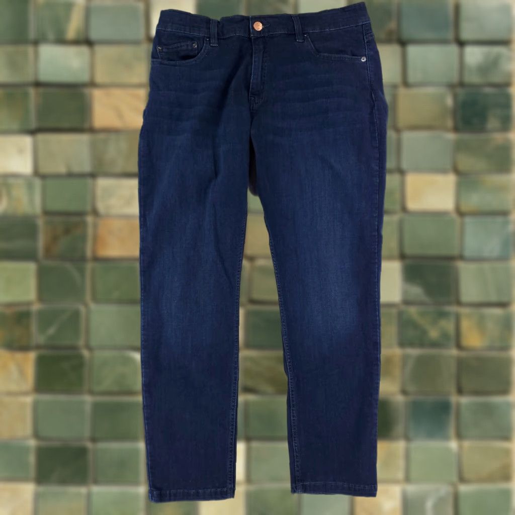 Vintage Mugsy Jeans Fultons Stretch Blue Jeans Straight Mens 34x29 Inseam 29 36x30 (34x29 Actual) Size US 34 / EU 50 - 1 Thumbnail