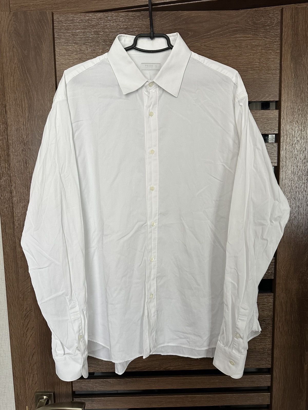 Prada Prada Italy Shirt Button Up Long Sleeve Size US XL / EU 56 / 4 - 2 Thumbnail