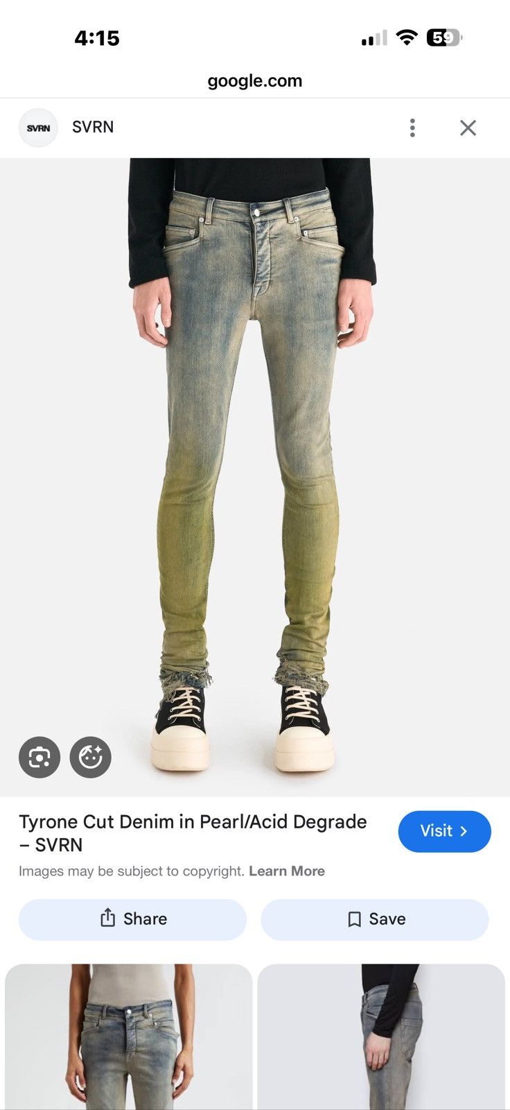 Rick Owens Rick owens slim jeans pants. 38. $1290 Size US 36 / EU 52 - 1 Thumbnail
