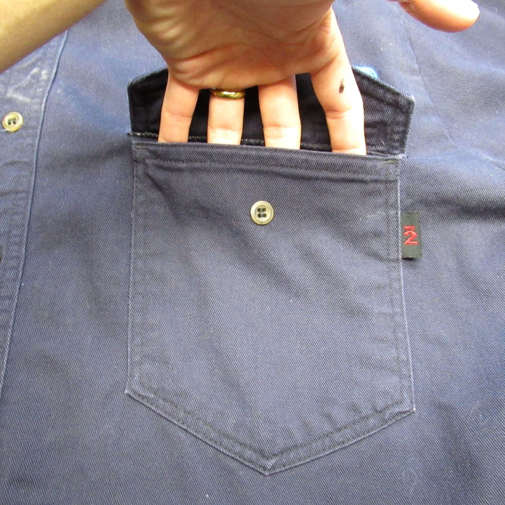 Vintage VINTAGE Workrite FR Shirt Mens XL Navy Button Flame Resistant Work Rugged HRC2 Rugged Size US XL / EU 56 / 4 - 4 Thumbnail